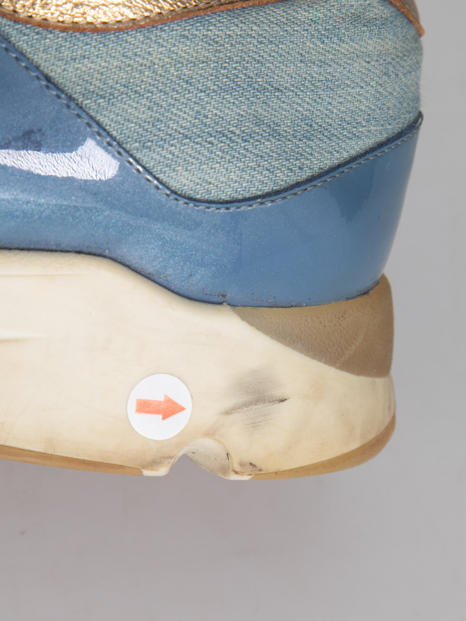 Rene Caovilla Blue Denim Embellished Trainers