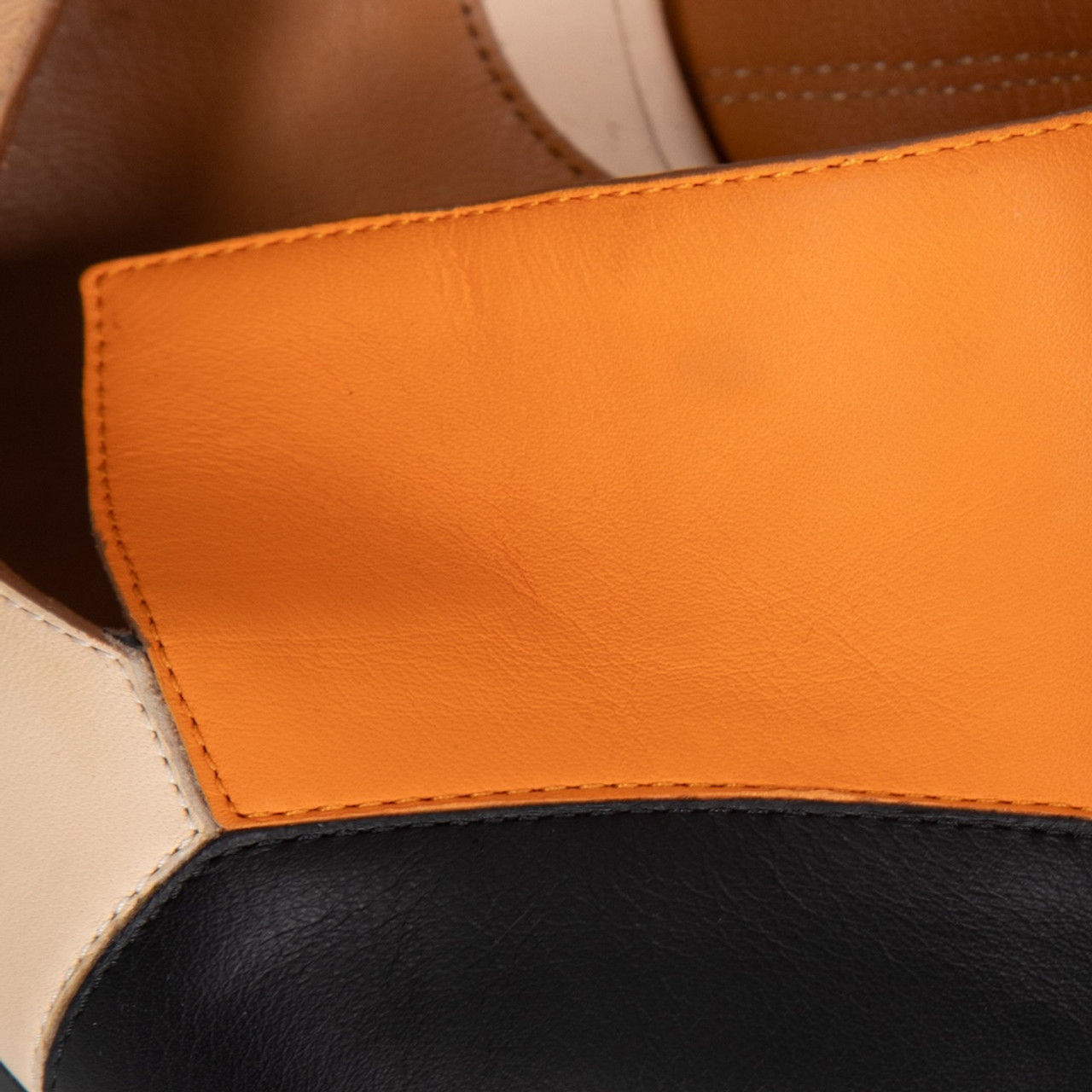 Fendi Panelled Leather Peep Toe Slingback Heels