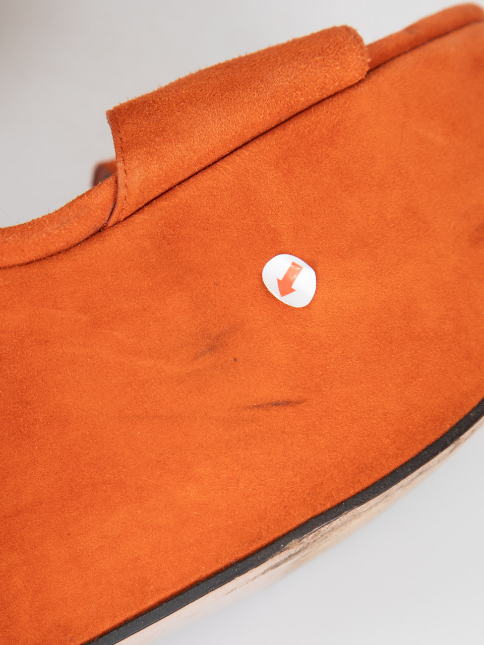 Gucci Orange Suede Horsebit Platform Sandals