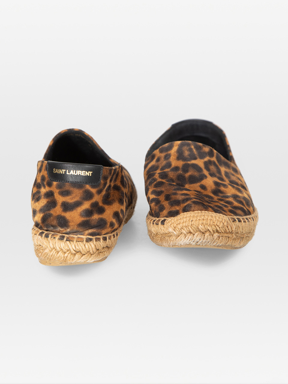 Saint Laurent Brown Leopard Suede Espadrilles