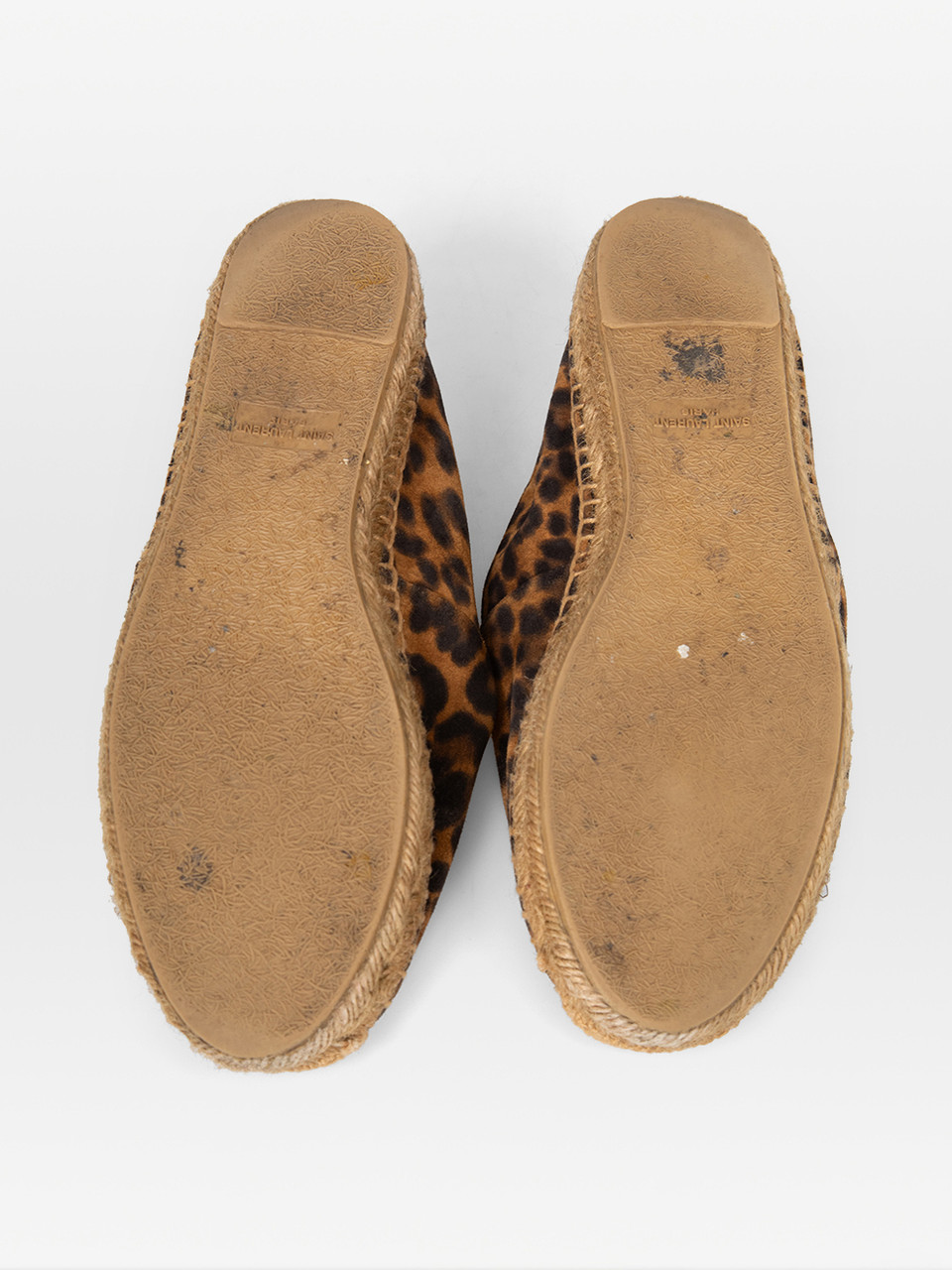 Saint Laurent Brown Leopard Suede Espadrilles