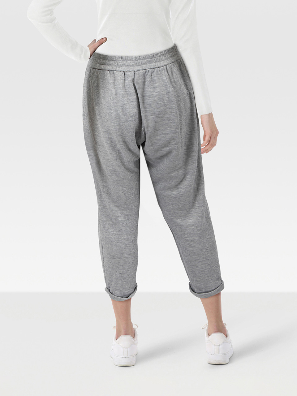 Brunello Cucinelli Grey Jersey Bead Trim Joggers Brunello Cucinelli Grey Jersey Bead Trim Joggers