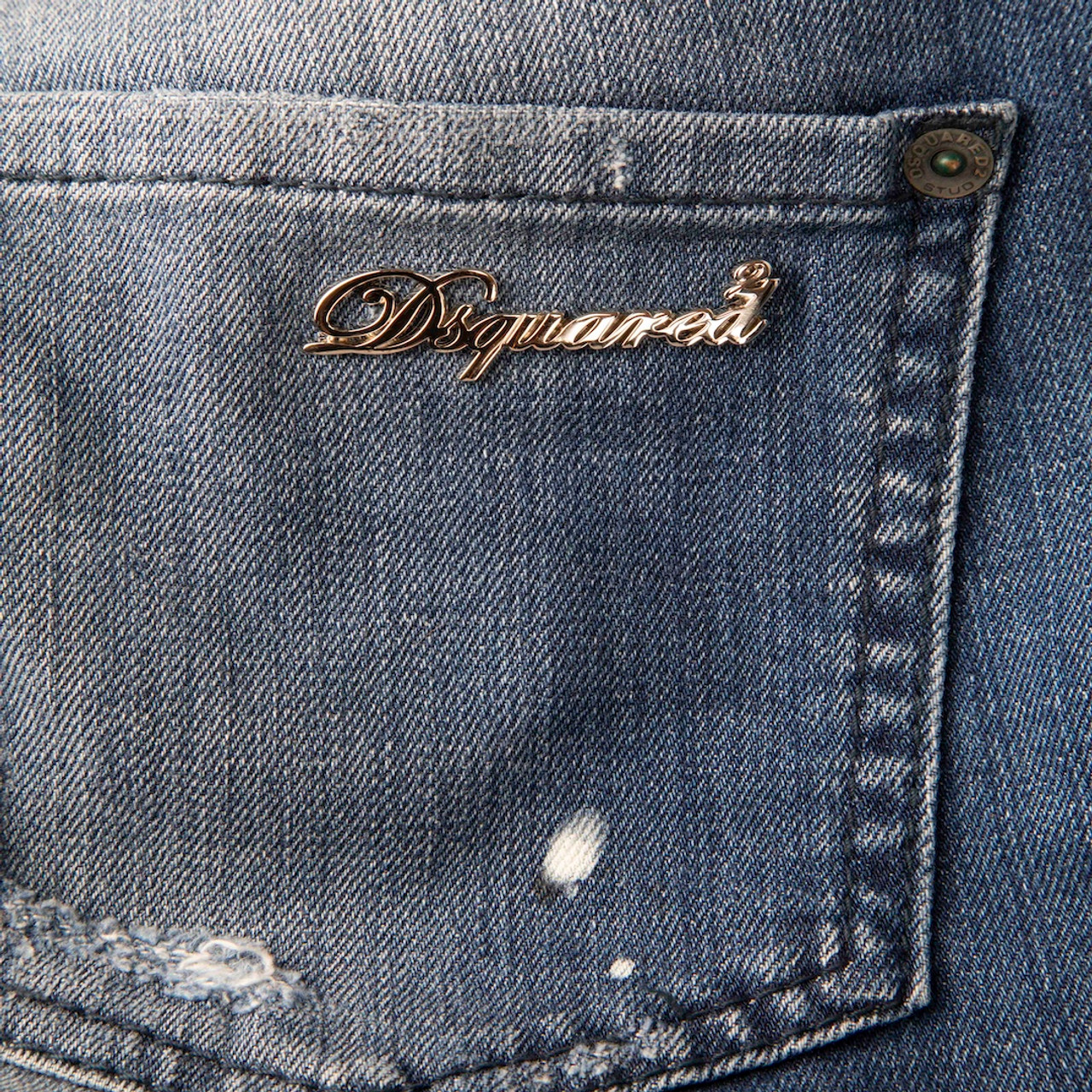 Dsquared2 Blue Denim Distressed Skinny Jeans Dsquared2 Blue Denim Distressed Skinny Jeans