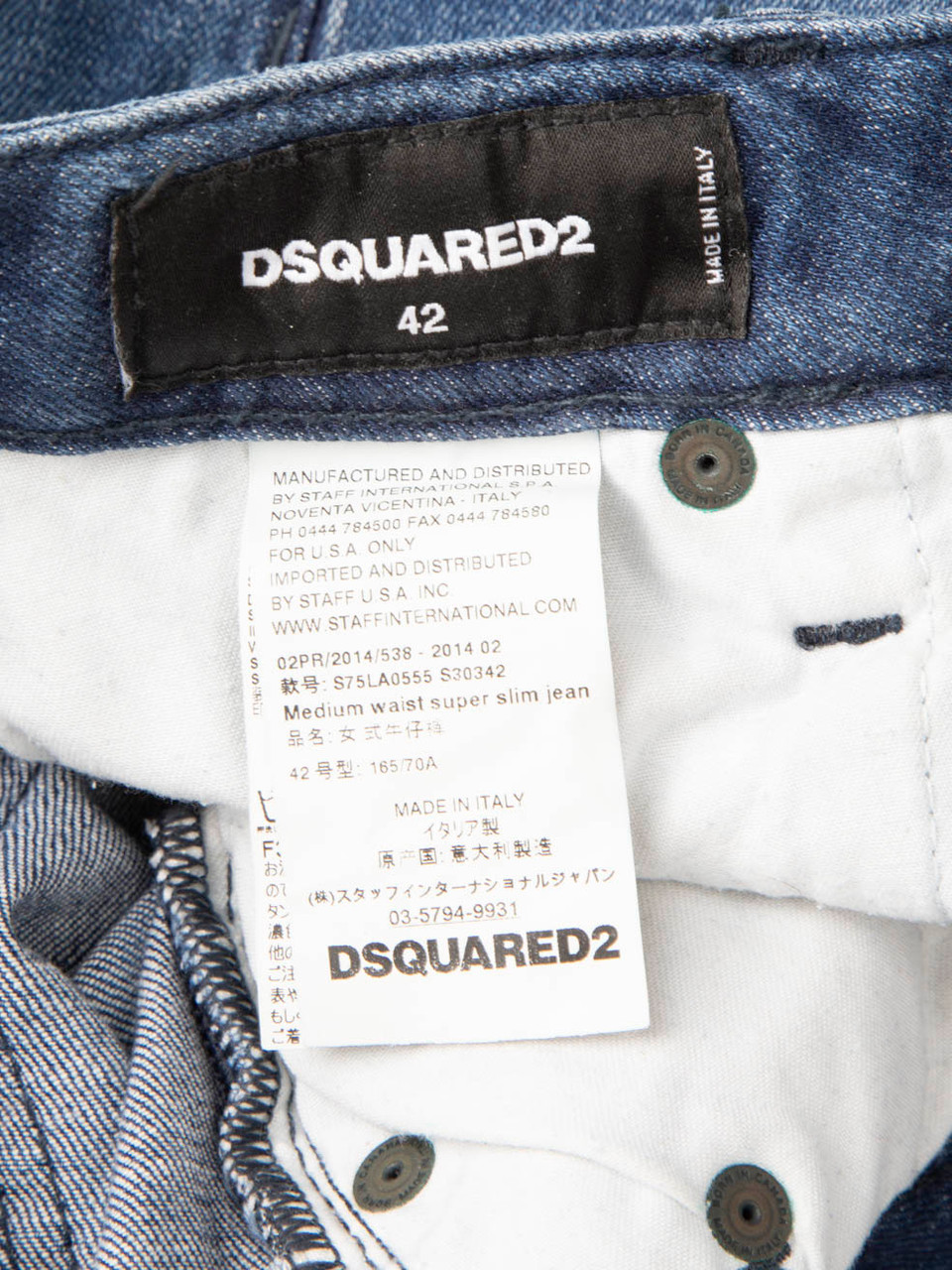 Dsquared2 Blue Denim Distressed Skinny Jeans Dsquared2 Blue Denim Distressed Skinny Jeans