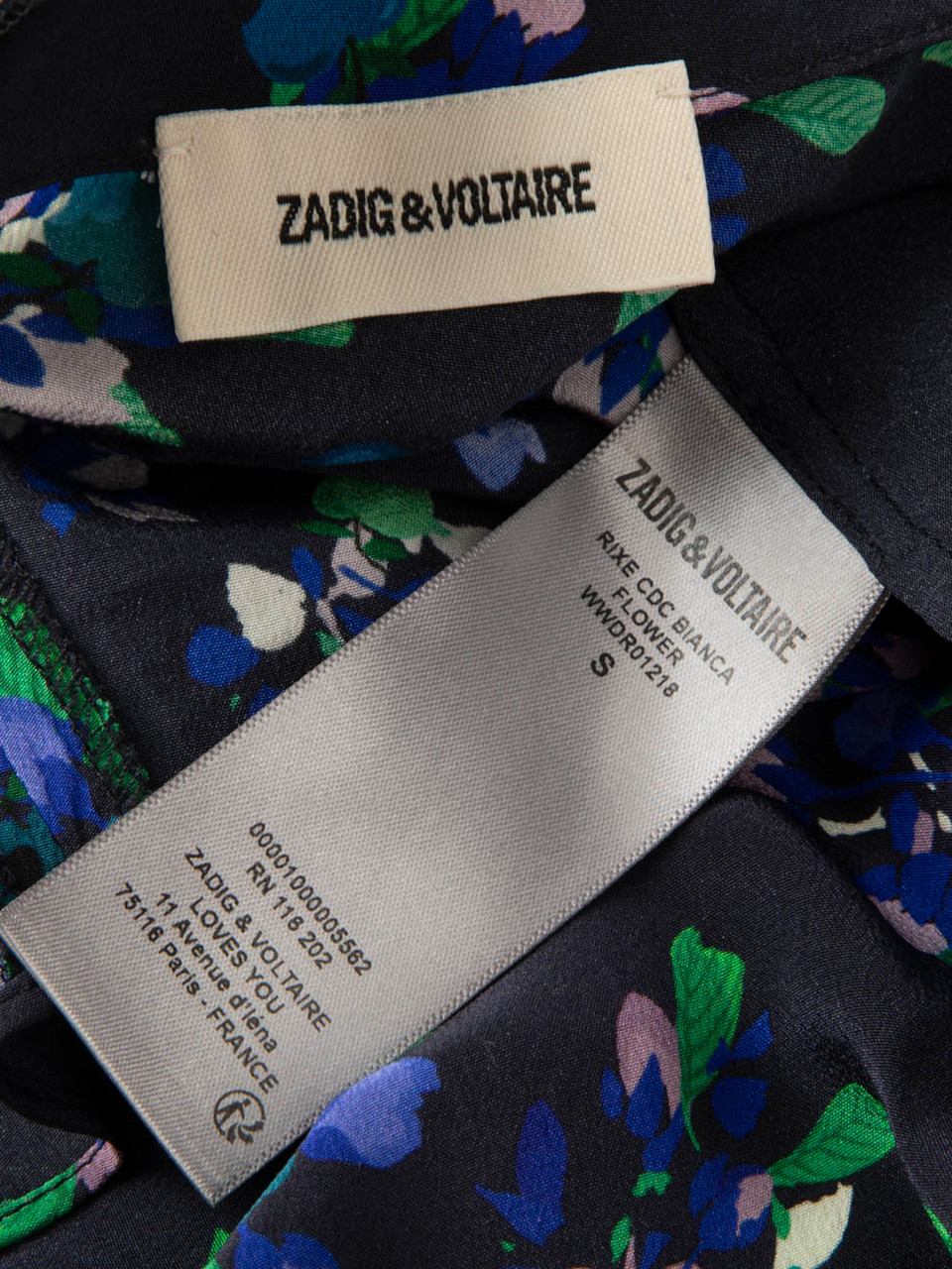 Zadig & Voltaire Skull & Logo Print Silk Dress