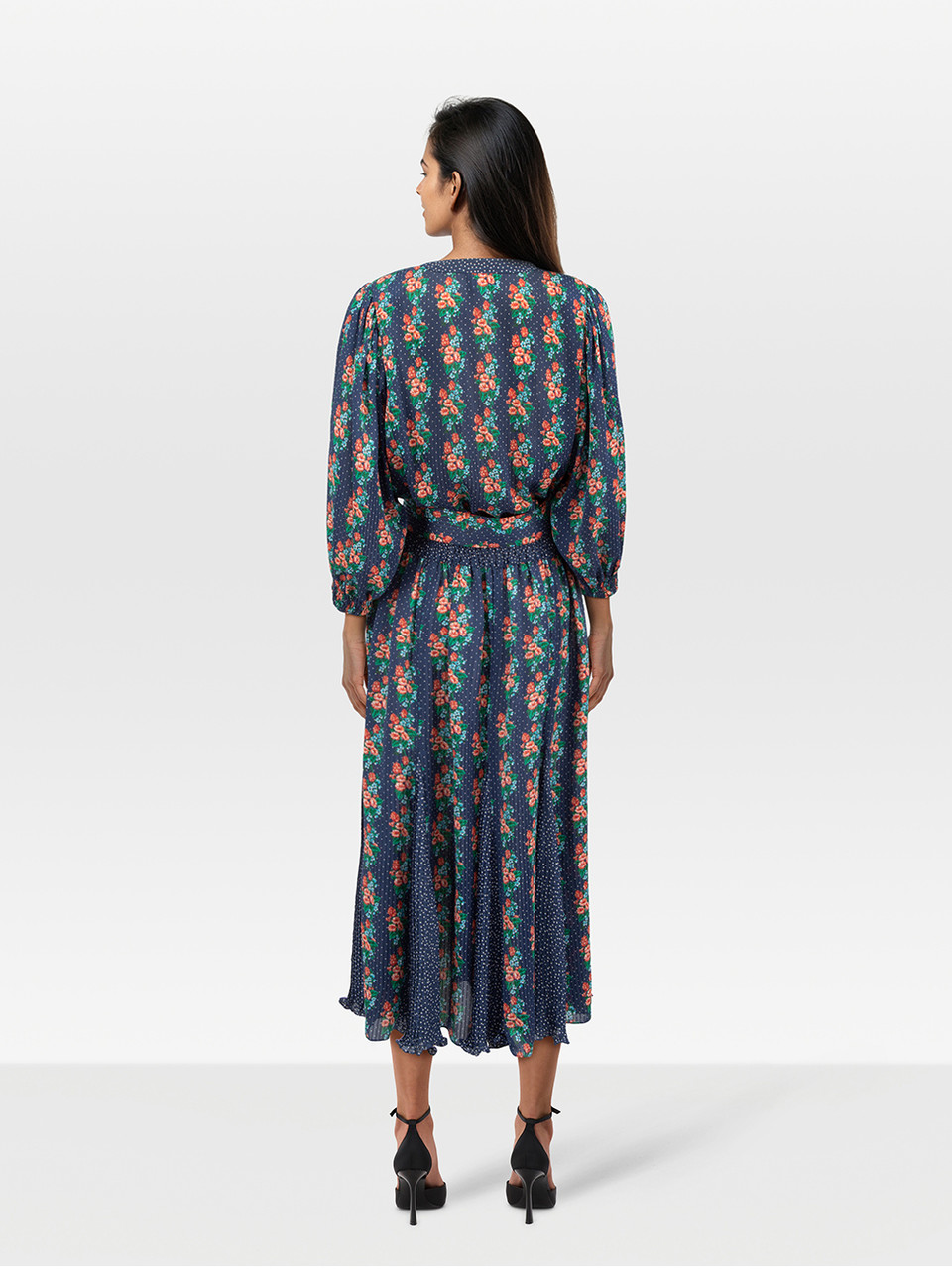 Diane Freis Maxi Floral Print Long Sleeve Dress Diane Freis Maxi Floral Print Long Sleeve Dress
