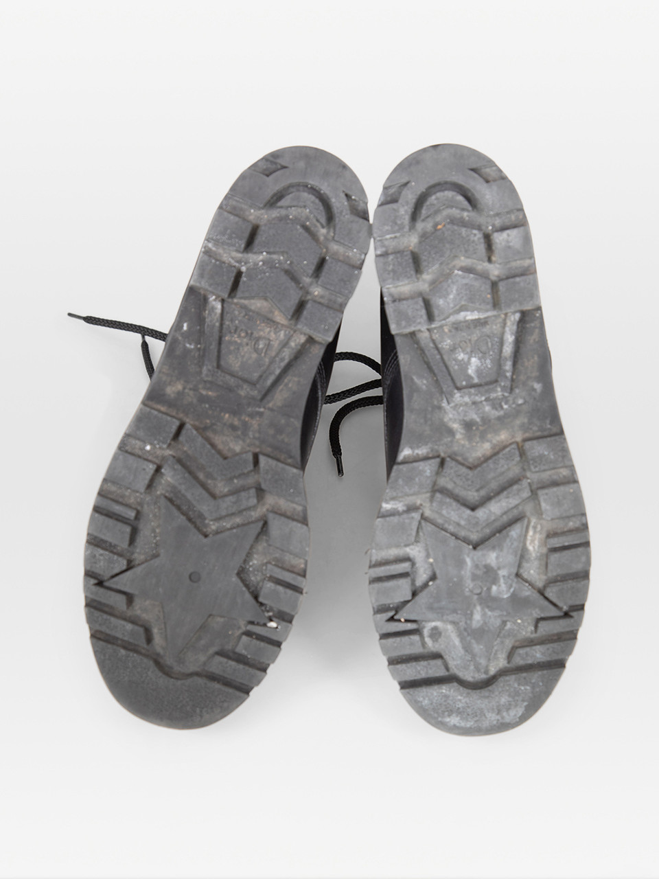 Dior Black Leather Combat Lace Boots