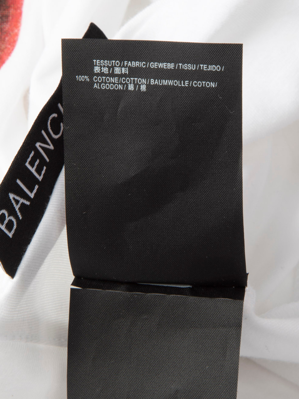 Balenciaga White Rose Print Long Sleeve Top