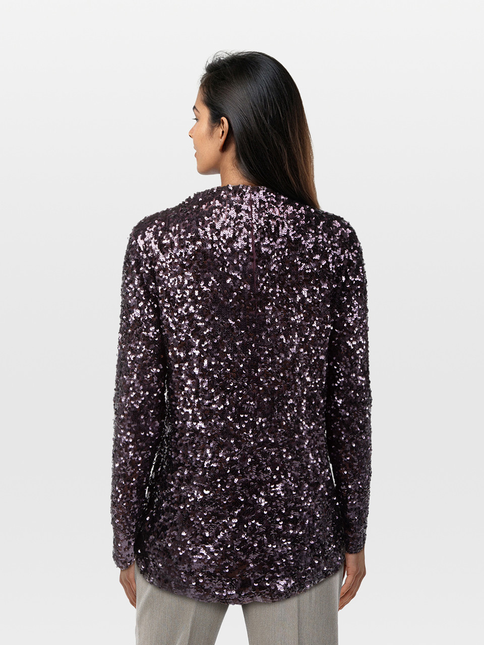 By Malene Birger Purple Sequin Long Sleeve Top By Malene Birger Purple Sequin Long Sleeve Top