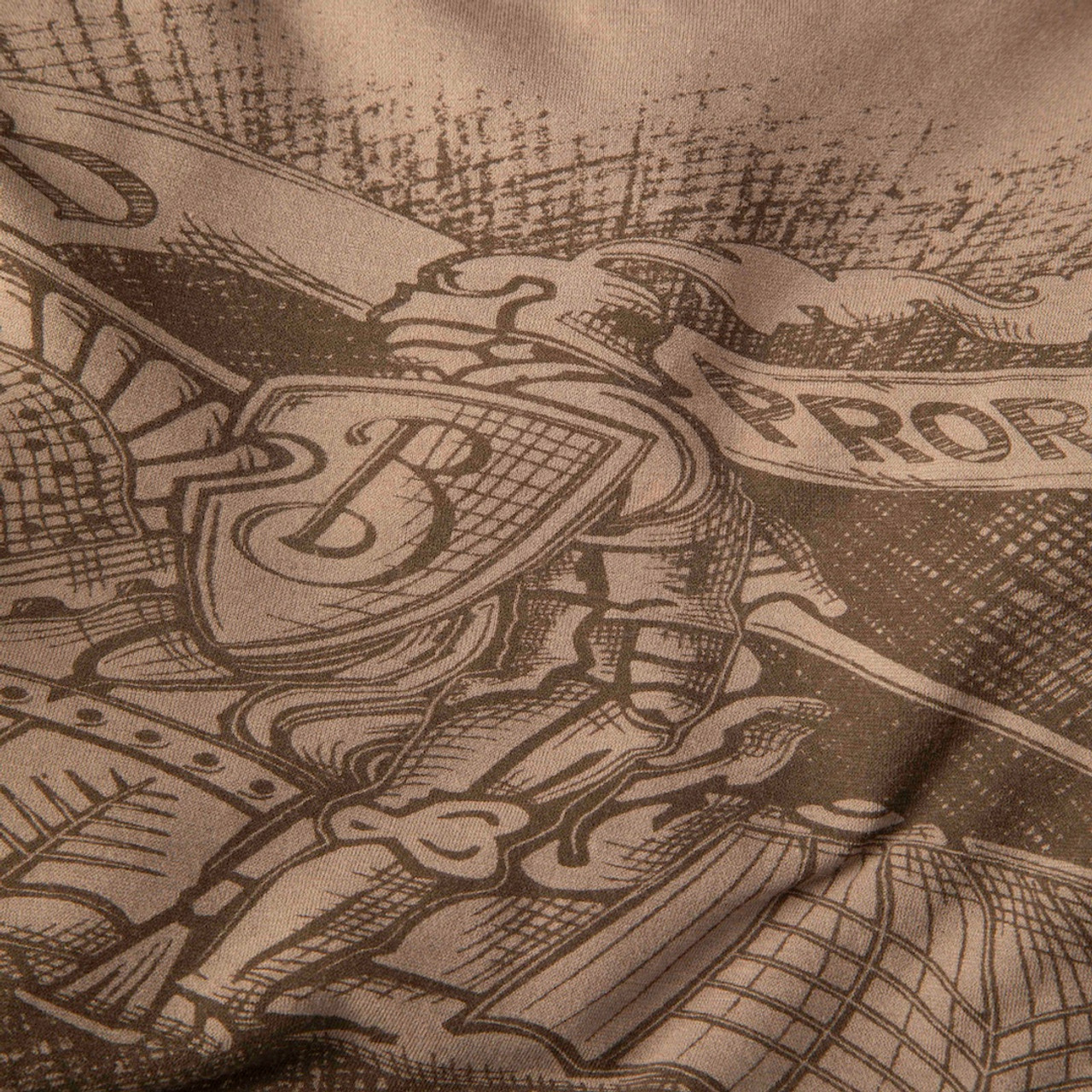 Burberry Brown Equestrian Knight Print Top