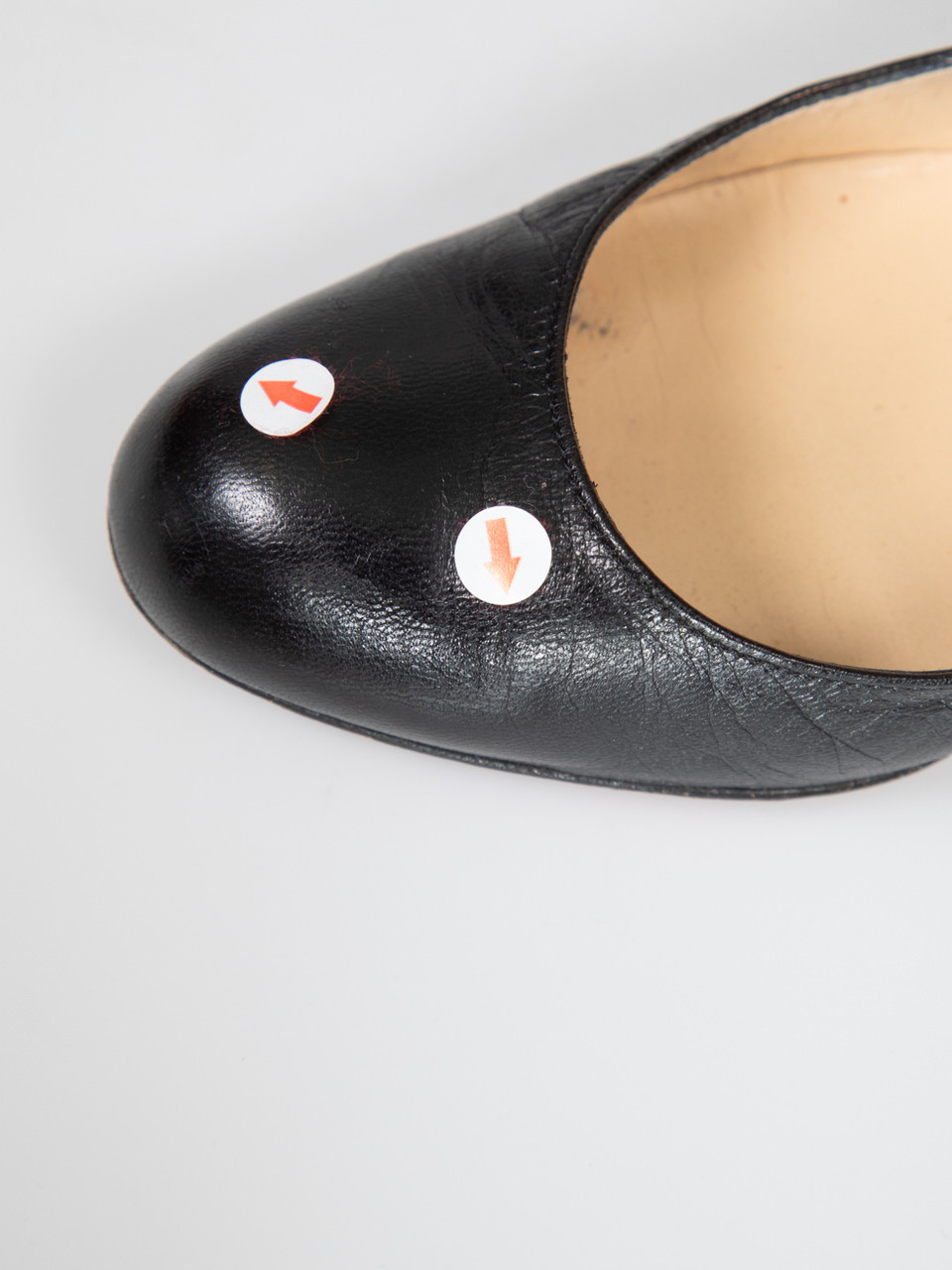 Christian Louboutin Black Almond Leather Pumps