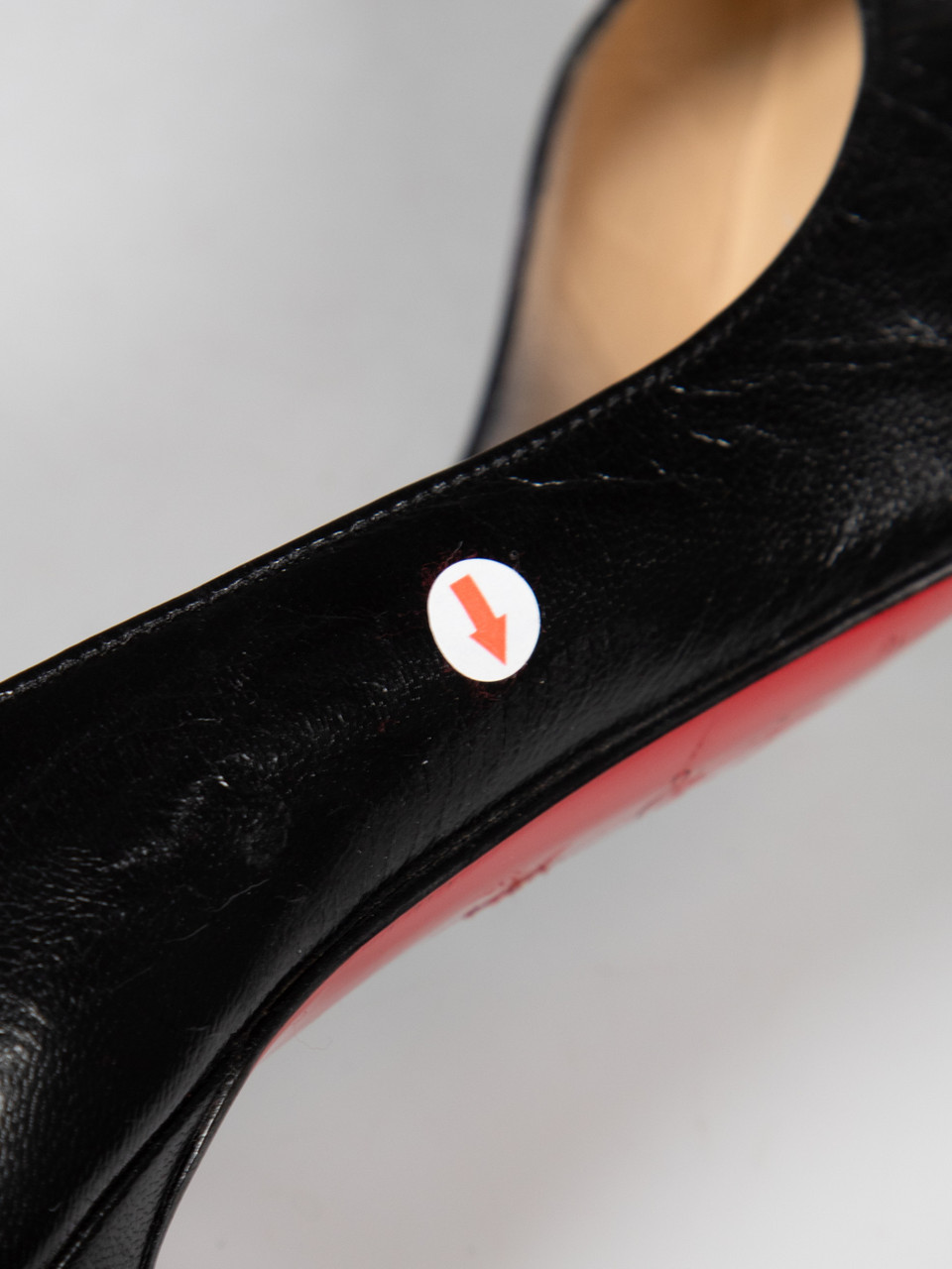 Christian Louboutin Black Almond Leather Pumps