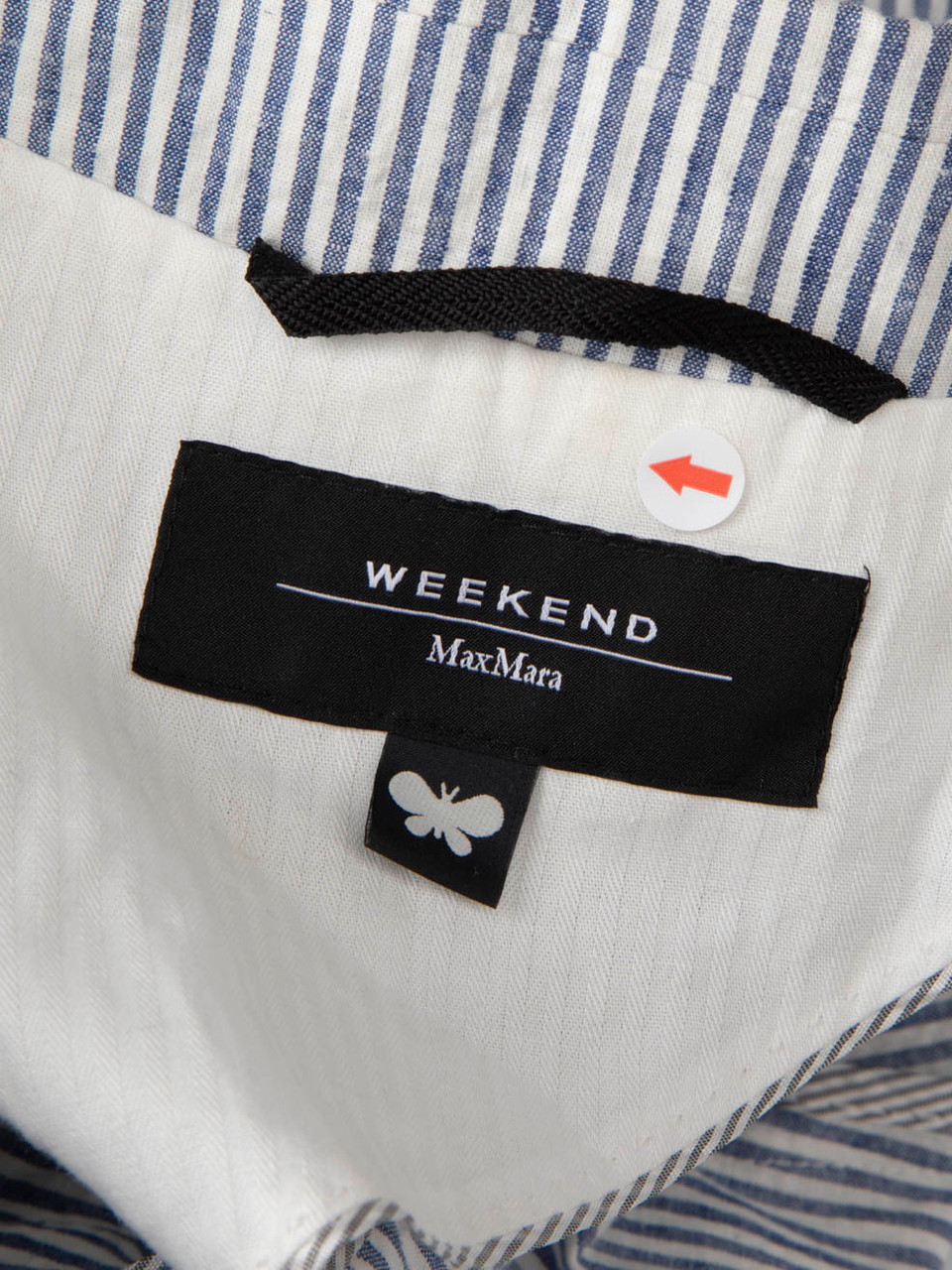 Max Mara Weekend Max Mara Blue Striped Single Breasted Blazer