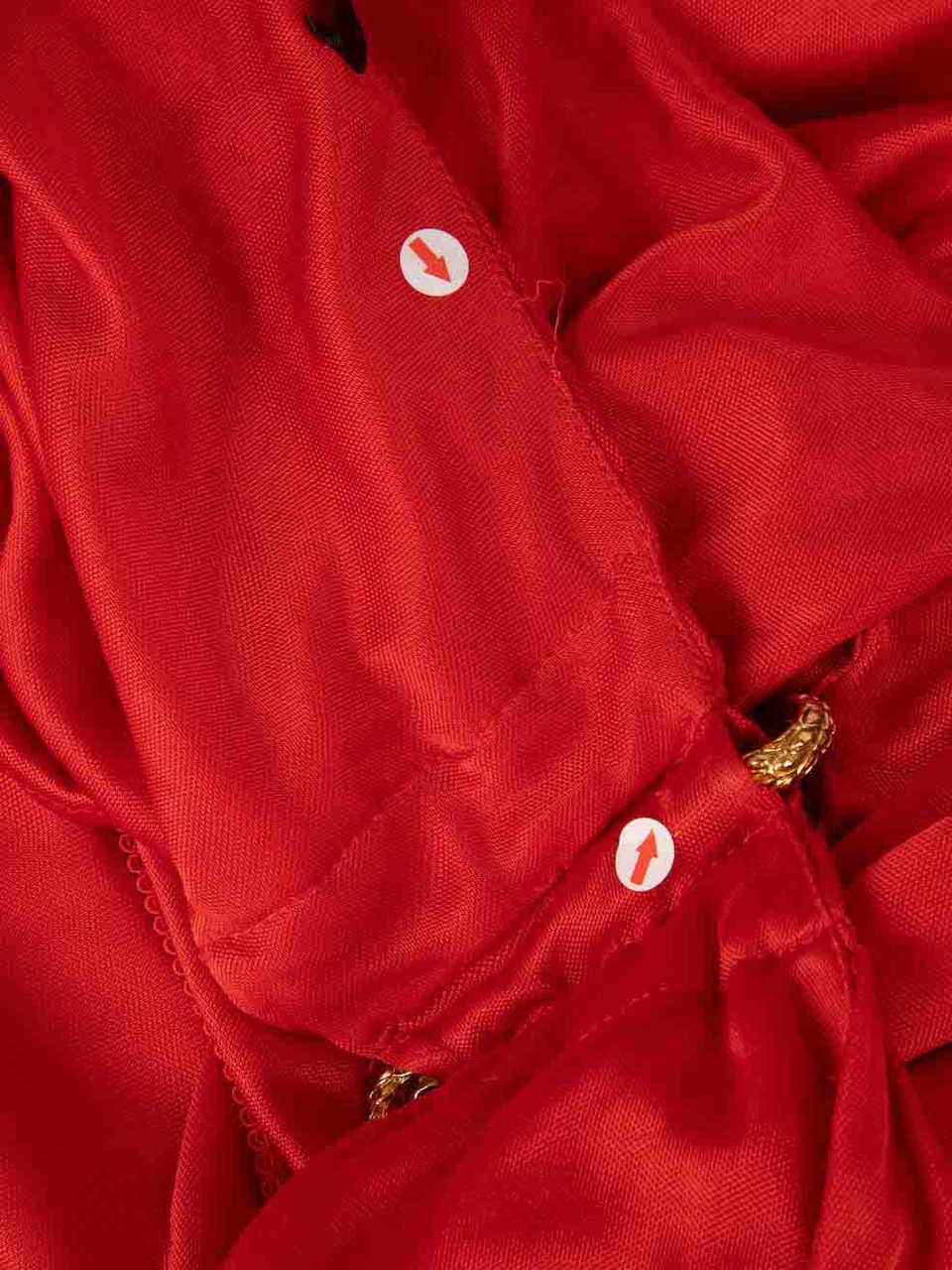 Roberto Cavalli Red One Shoulder Drape Dress