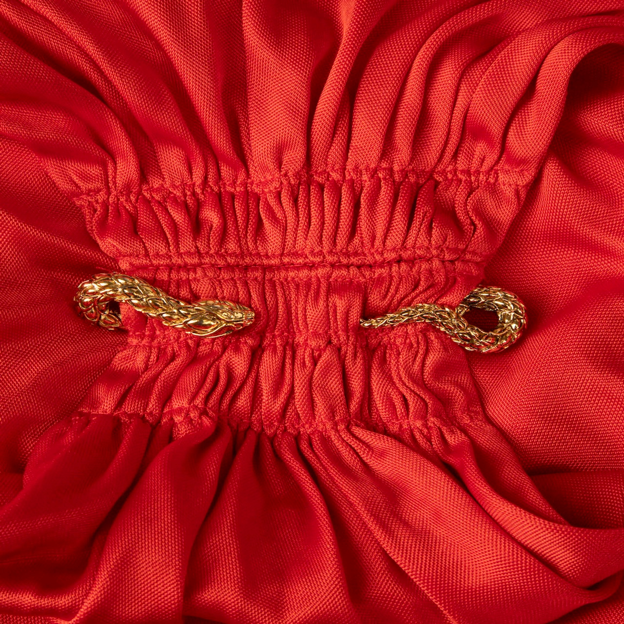 Roberto Cavalli Red One Shoulder Drape Dress