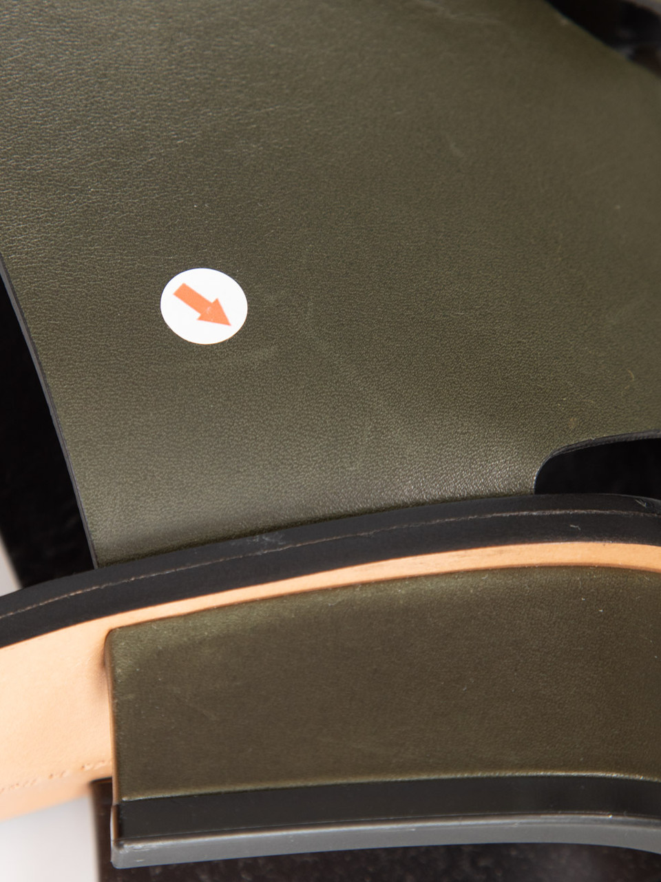 Céline Khaki Leather Buckled Sandals