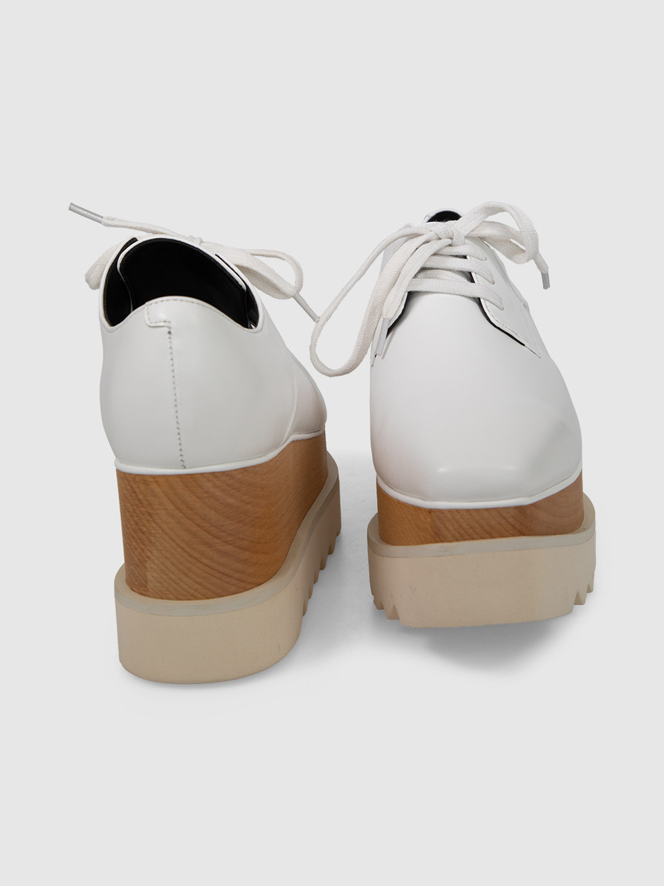 Stella McCartney White Vegan Leather Elyse Loafers