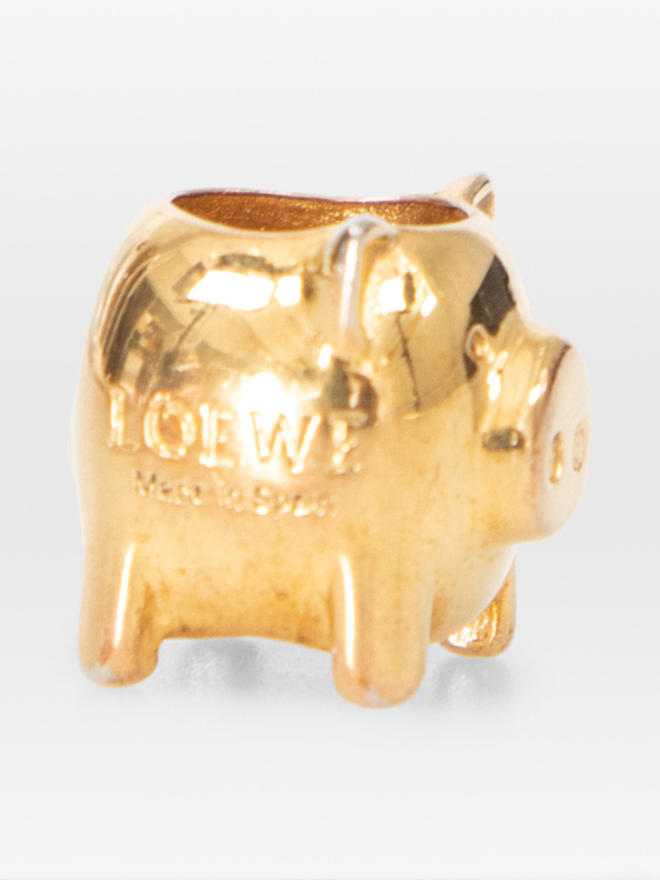 Loewe Gold Brass Pig Charm