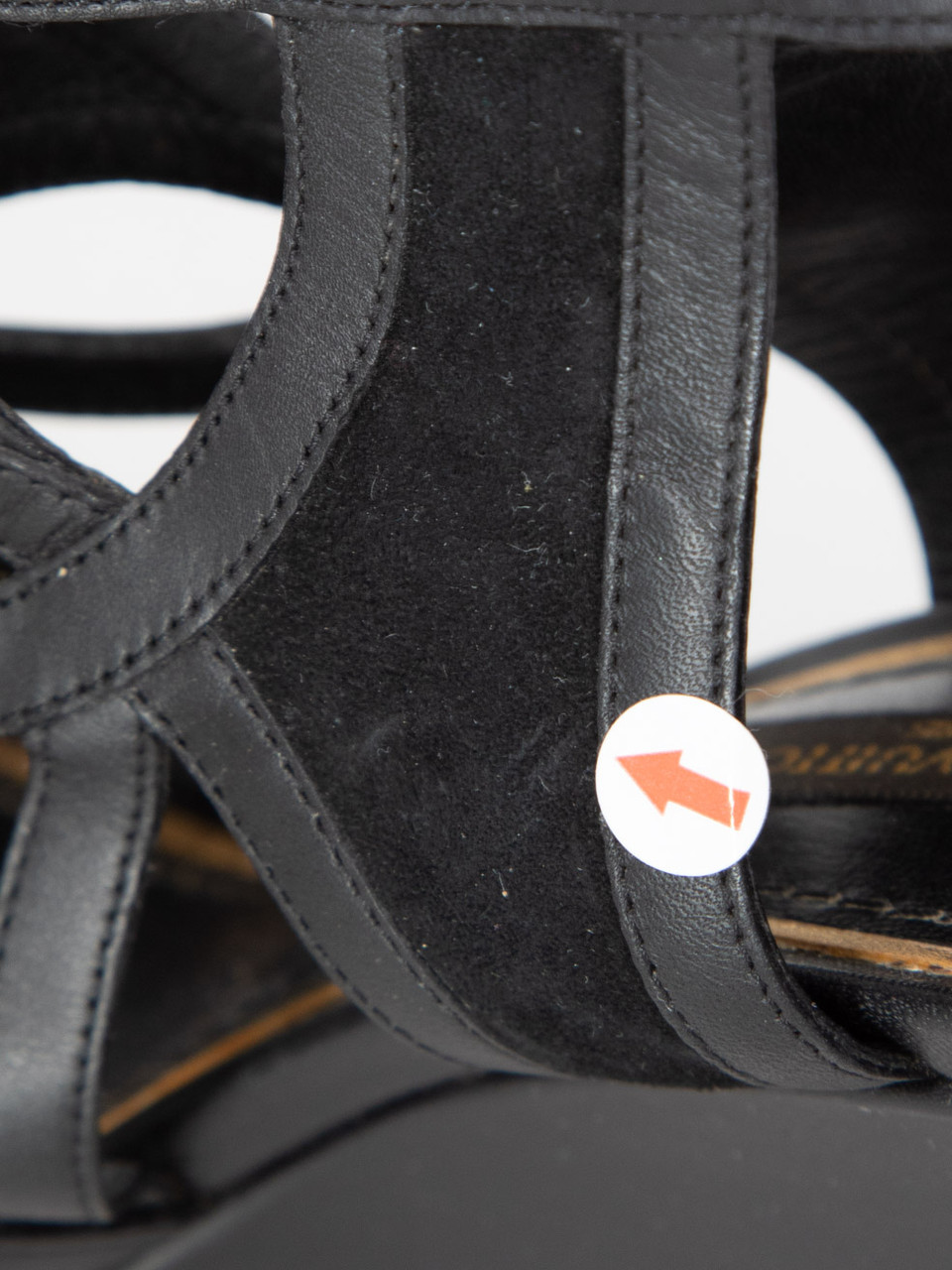 Louis Vuitton Black Strappy Leather Wedges
