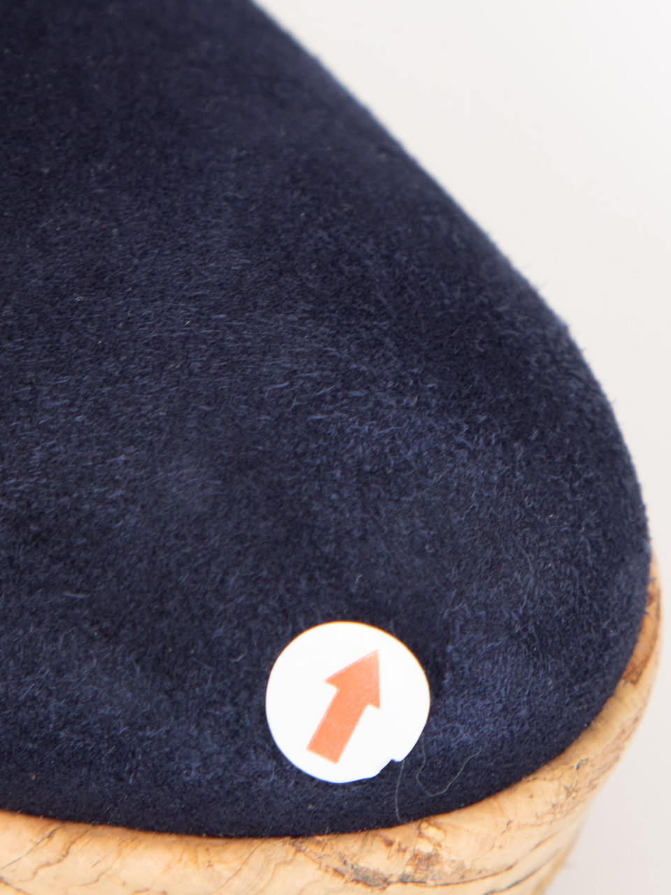 Stuart Weitzman Navy Suede Cork Heel Wedges