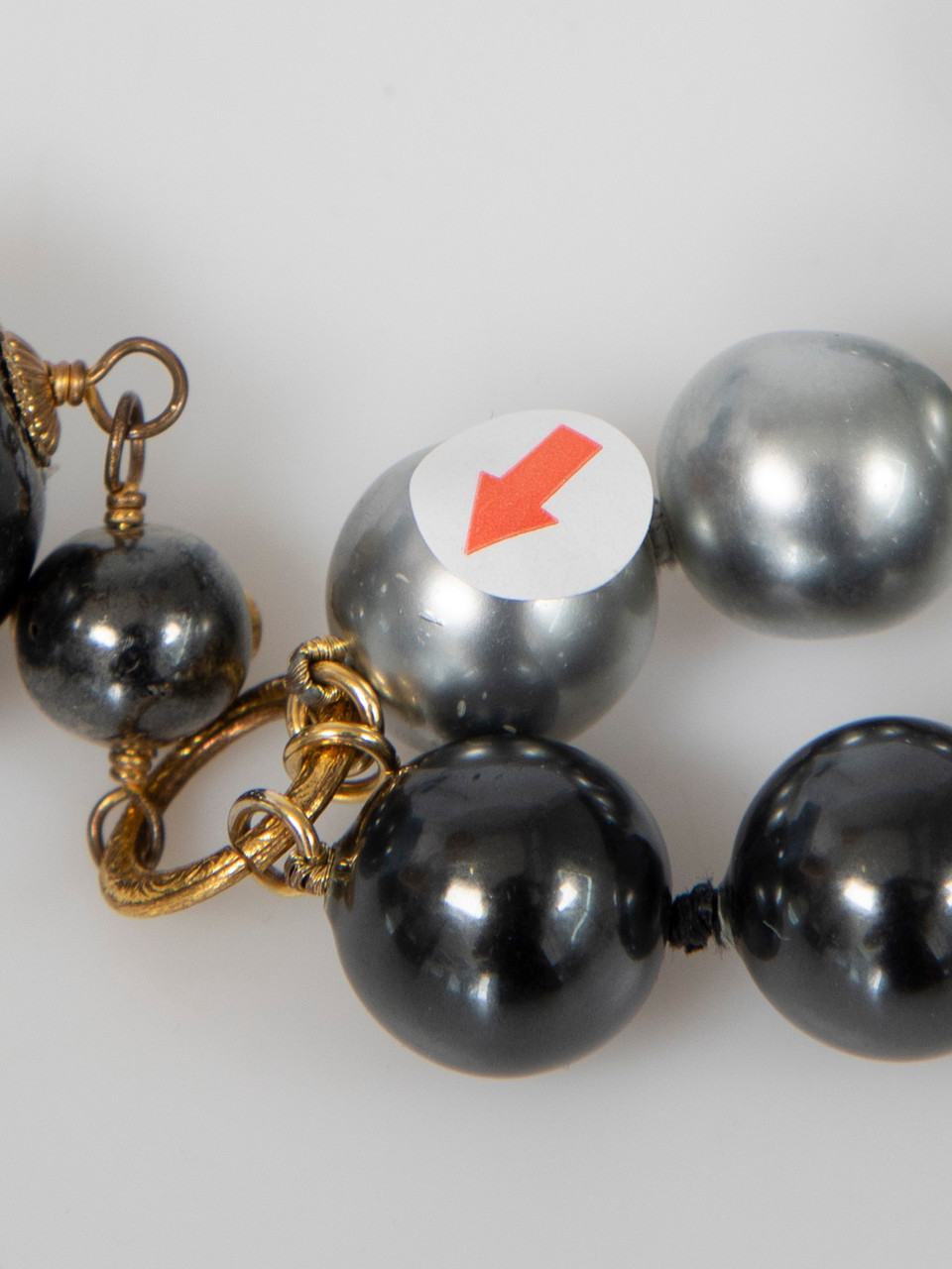 Chanel Two Tone Faux Pearl Necklace