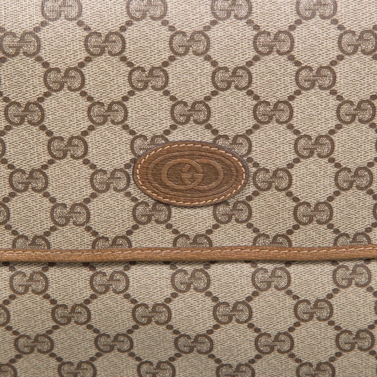 Gucci Brown Monogram GG Canvas Messenger Bag