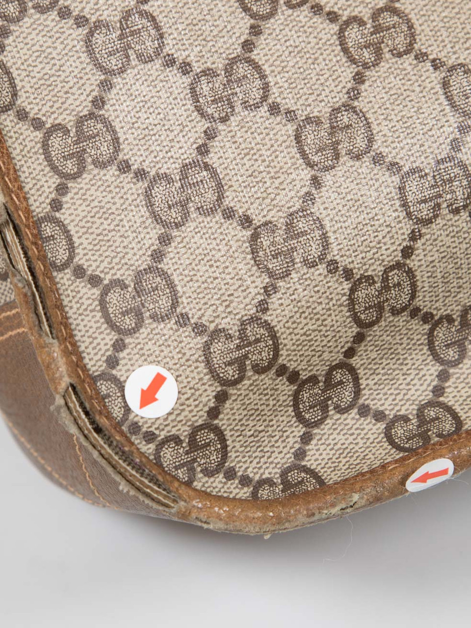 Gucci Brown Monogram GG Canvas Messenger Bag