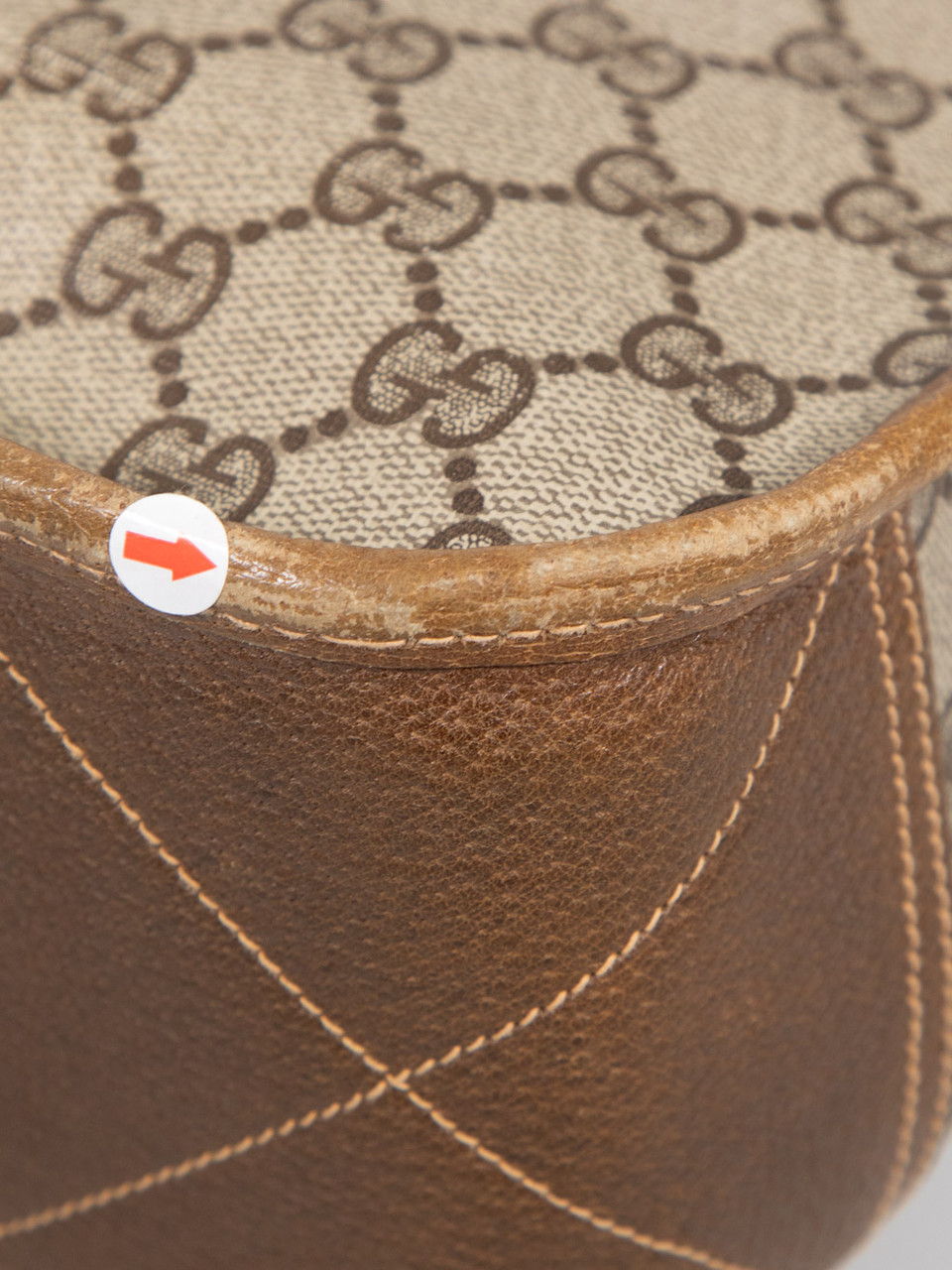 Gucci Brown Monogram GG Canvas Messenger Bag