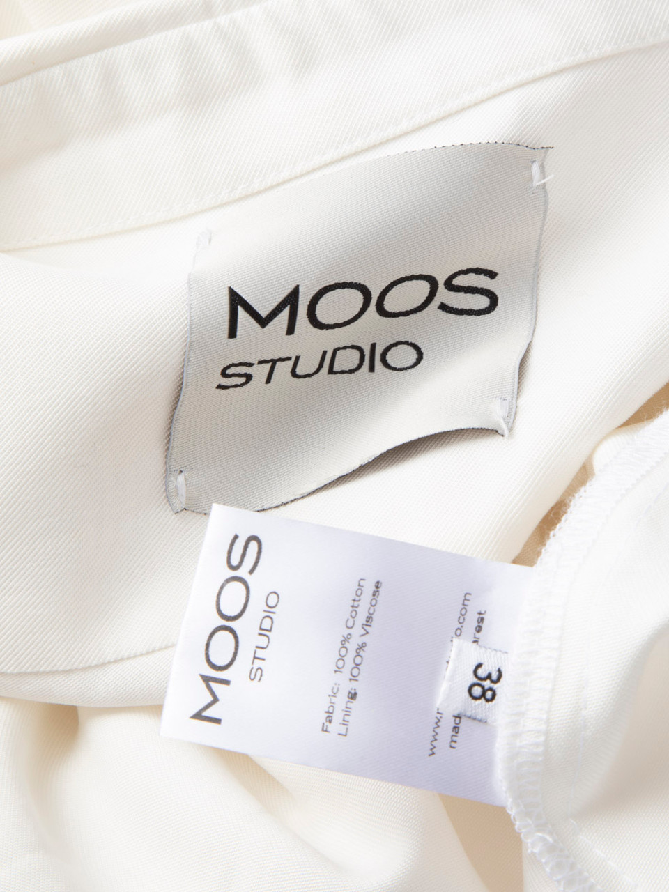 Moos Studio White Shirt Drawstring Mini Dress