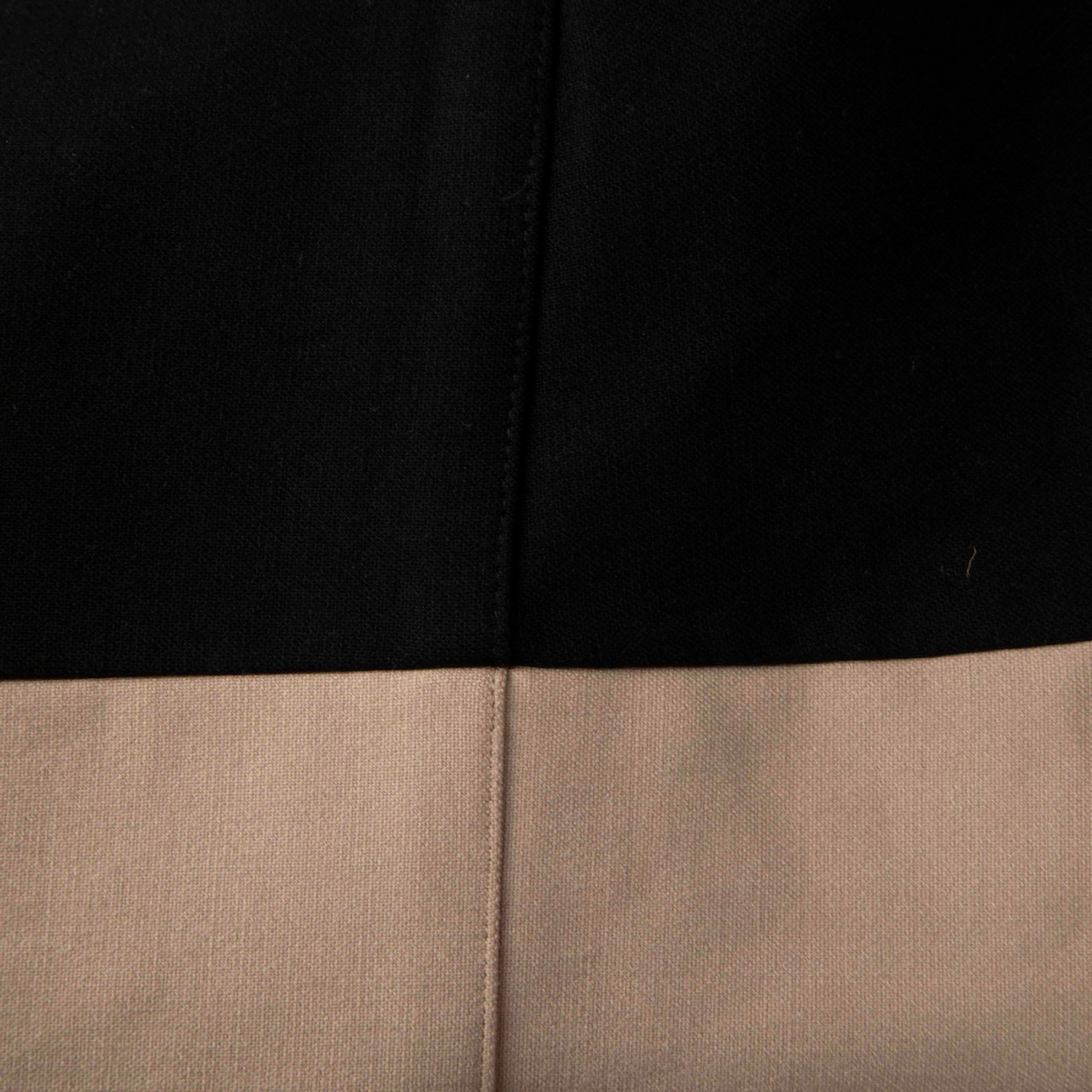 BCBG Max Azria Black & Beige Short Sleeve Dress