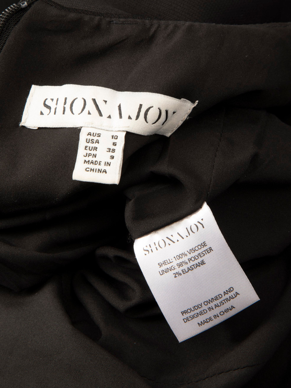 Shona Joy Black Front Tie Mini Dress