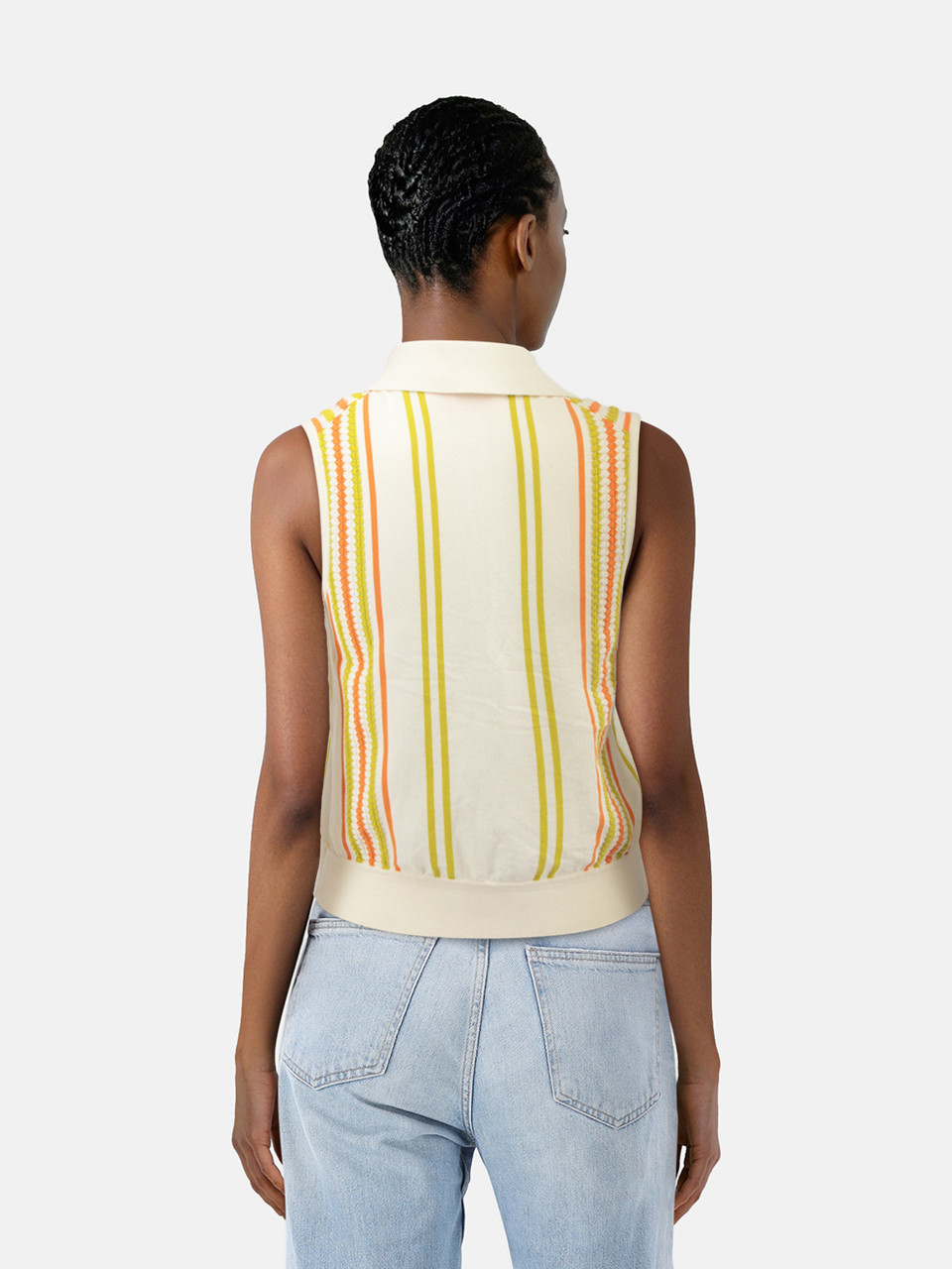 Guest in Residence Striped Knit Vest Top Guest in Residence Striped Knit Vest Top