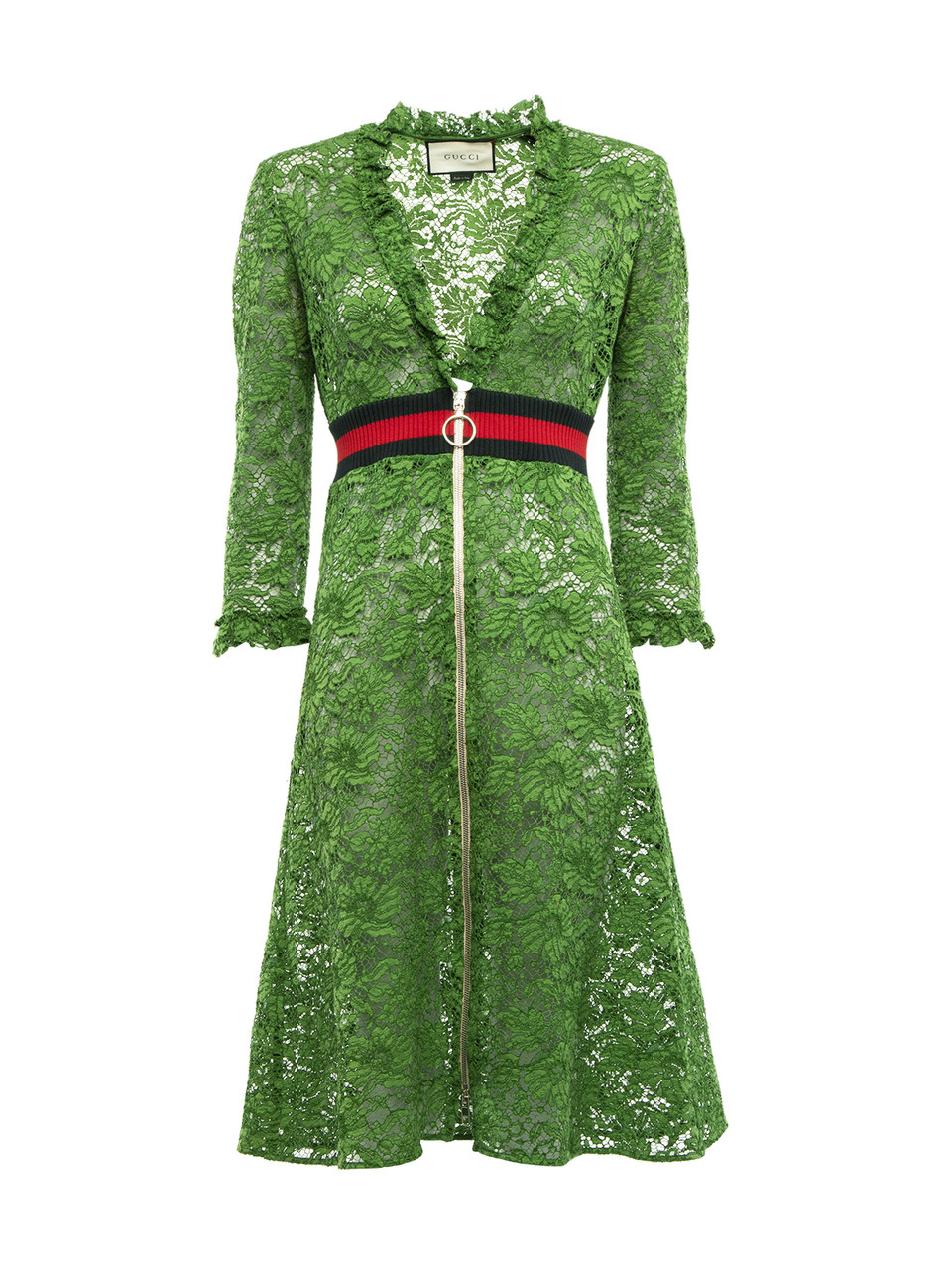 Gucci Lace Cocktail Dress Green