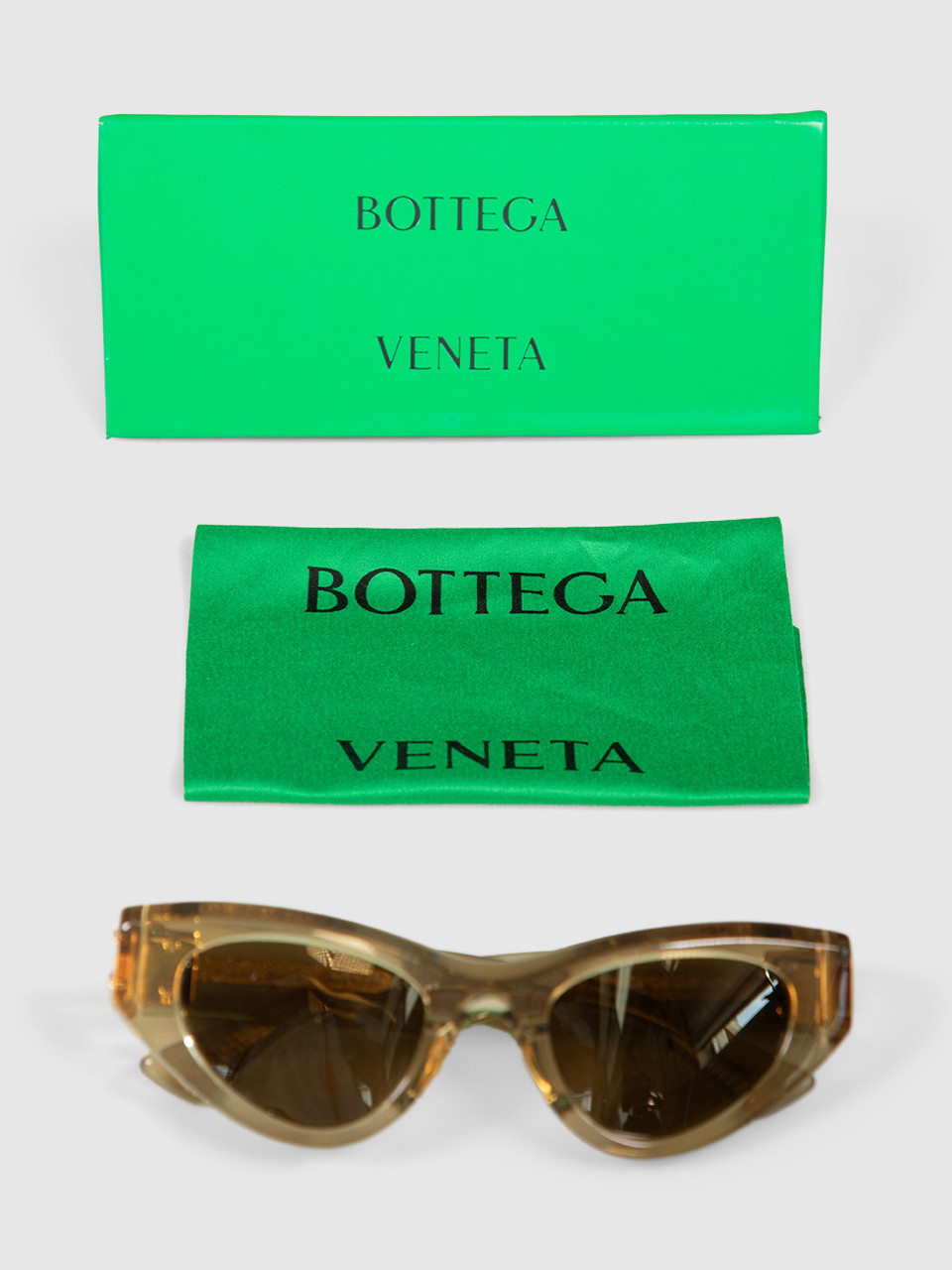 Bottega Veneta Yellow Cat Eye Sunglasses