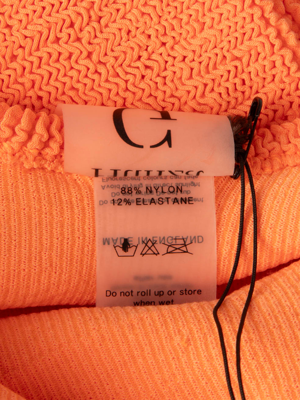 Hunza G Orange Bodycon Crinkle Dress Hunza G Orange Bodycon Crinkle Dress