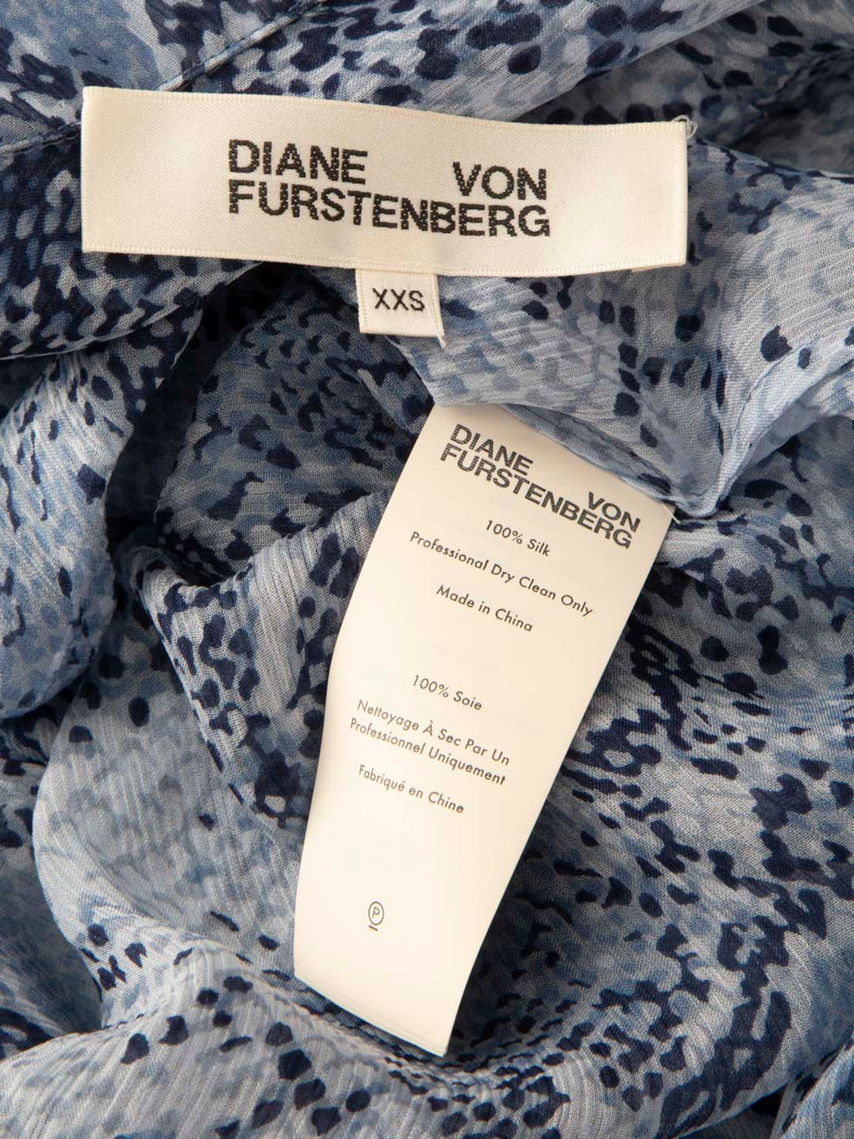 Diane Von Furstenberg Blue Silk Snake Print Shirt Diane Von Furstenberg Blue Silk Snake Print Shirt