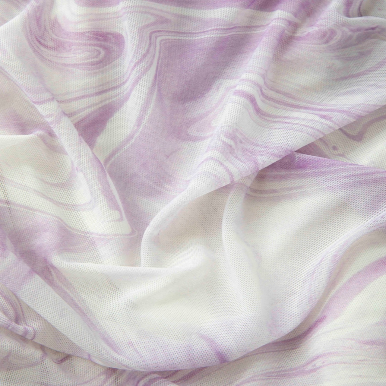 Ganni Purple & White Marble Stretchy Dress