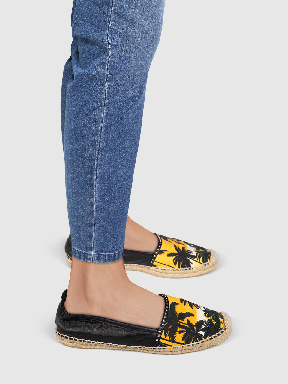 Saint Laurent Palm Tree Print Espadrilles