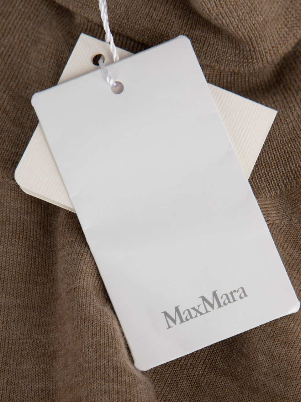 Max Mara Beige Cashmere Turtleneck Knit Top