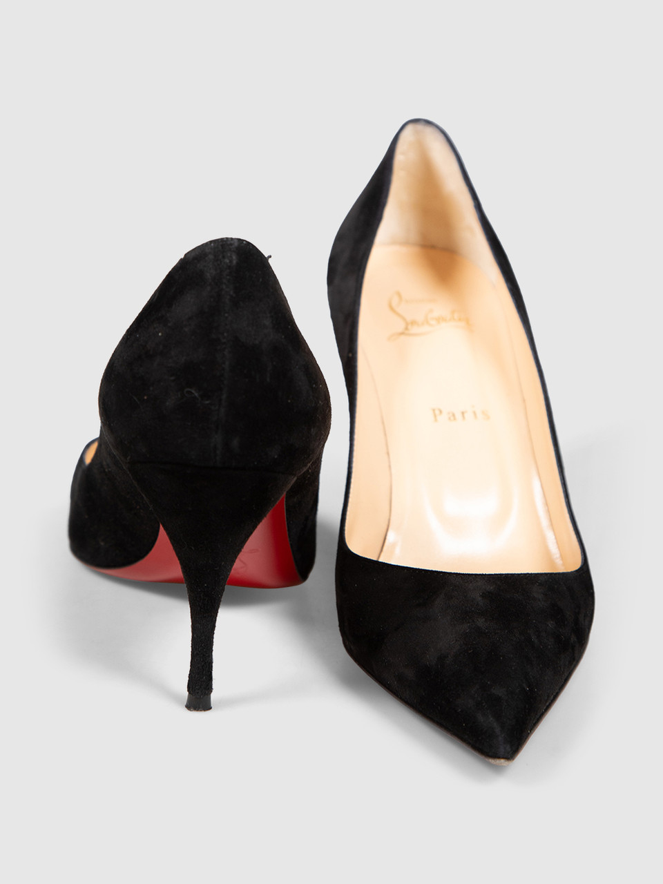 Christian Louboutin Black Suede Clare Heels