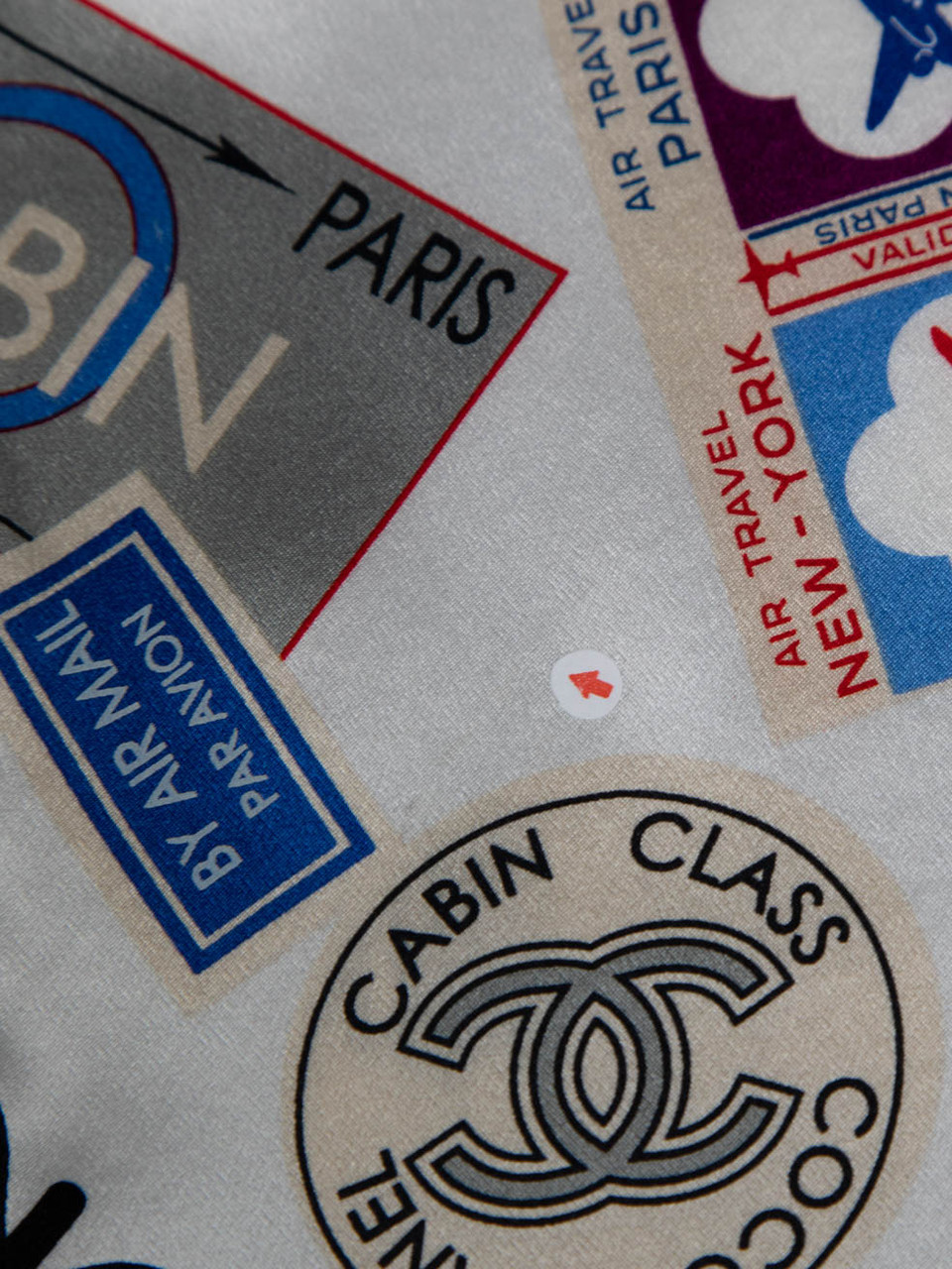 Chanel Silk Travel Print Scarf