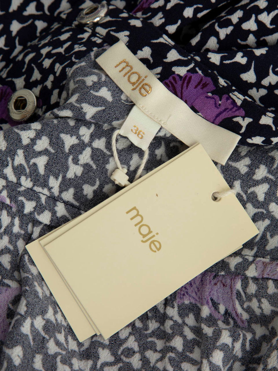 Maje Sleeveless Floral Print Dress