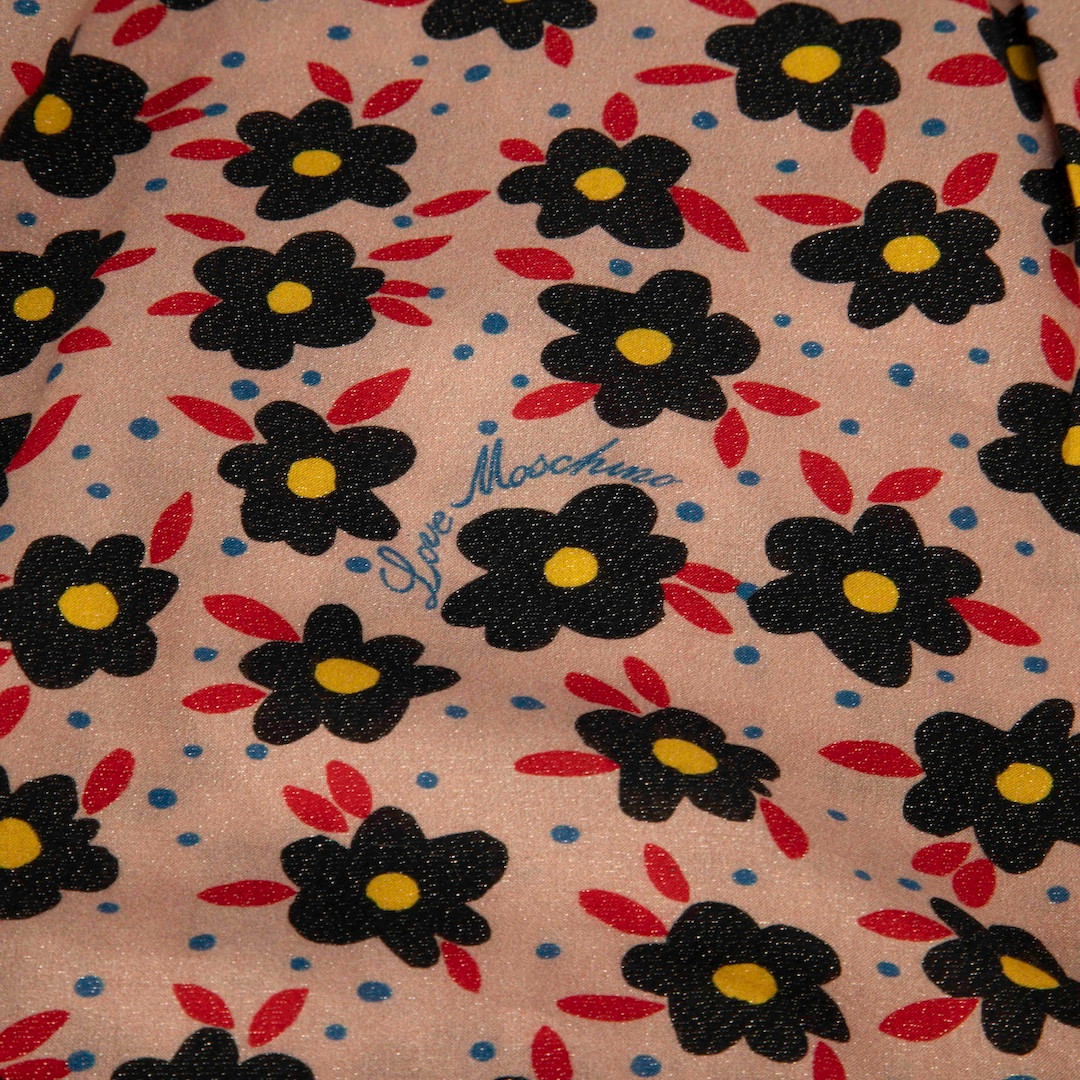 Moschino Love Moschino Floral Glitter Shirt Dress