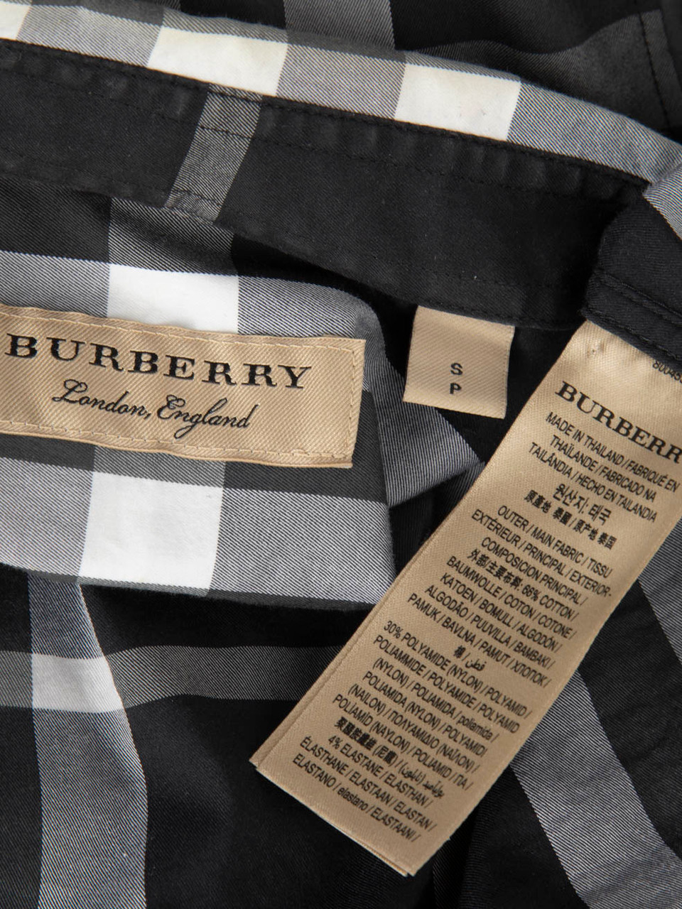Burberry Black & White Nova Check Shirt