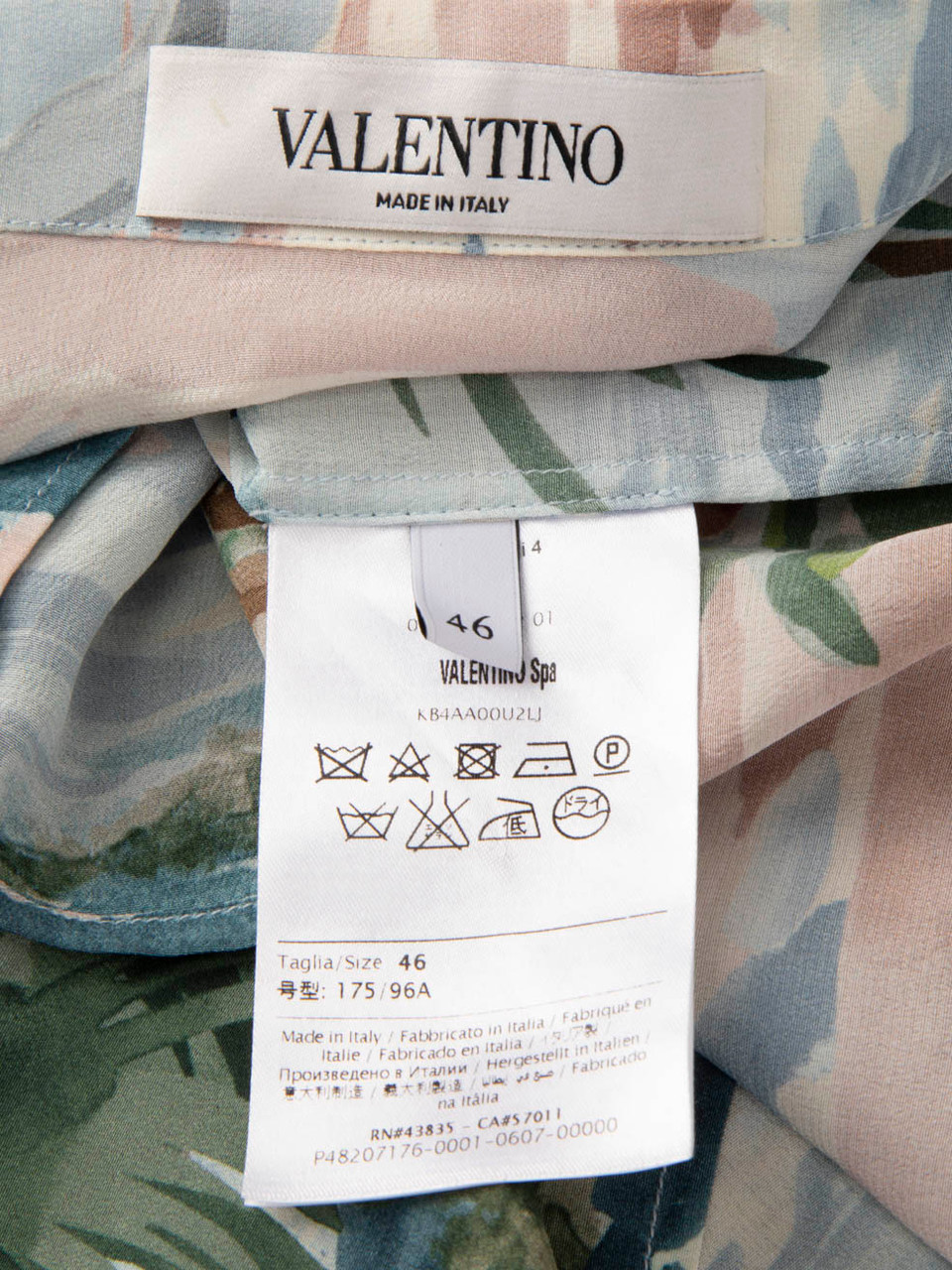 Valentino Garavani Floral Pattern Silk Short Sleeve Shirt