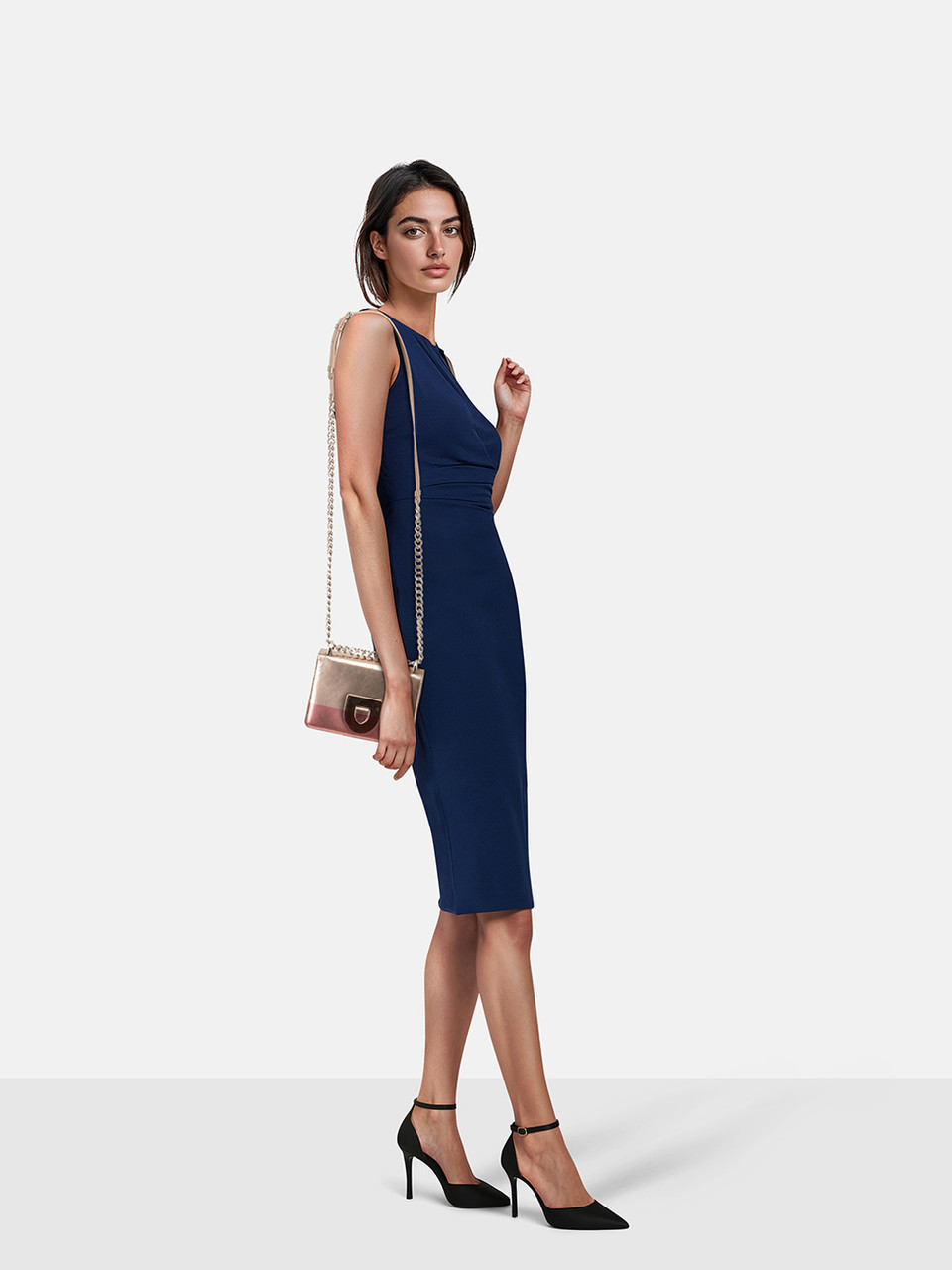 Dior Metallic Two-Tone Leather Diorama Bag