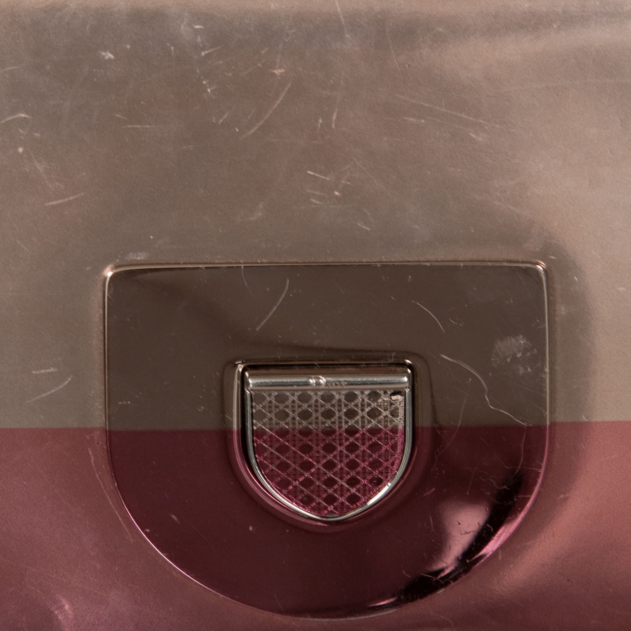 Dior Metallic Two-Tone Leather Diorama Bag