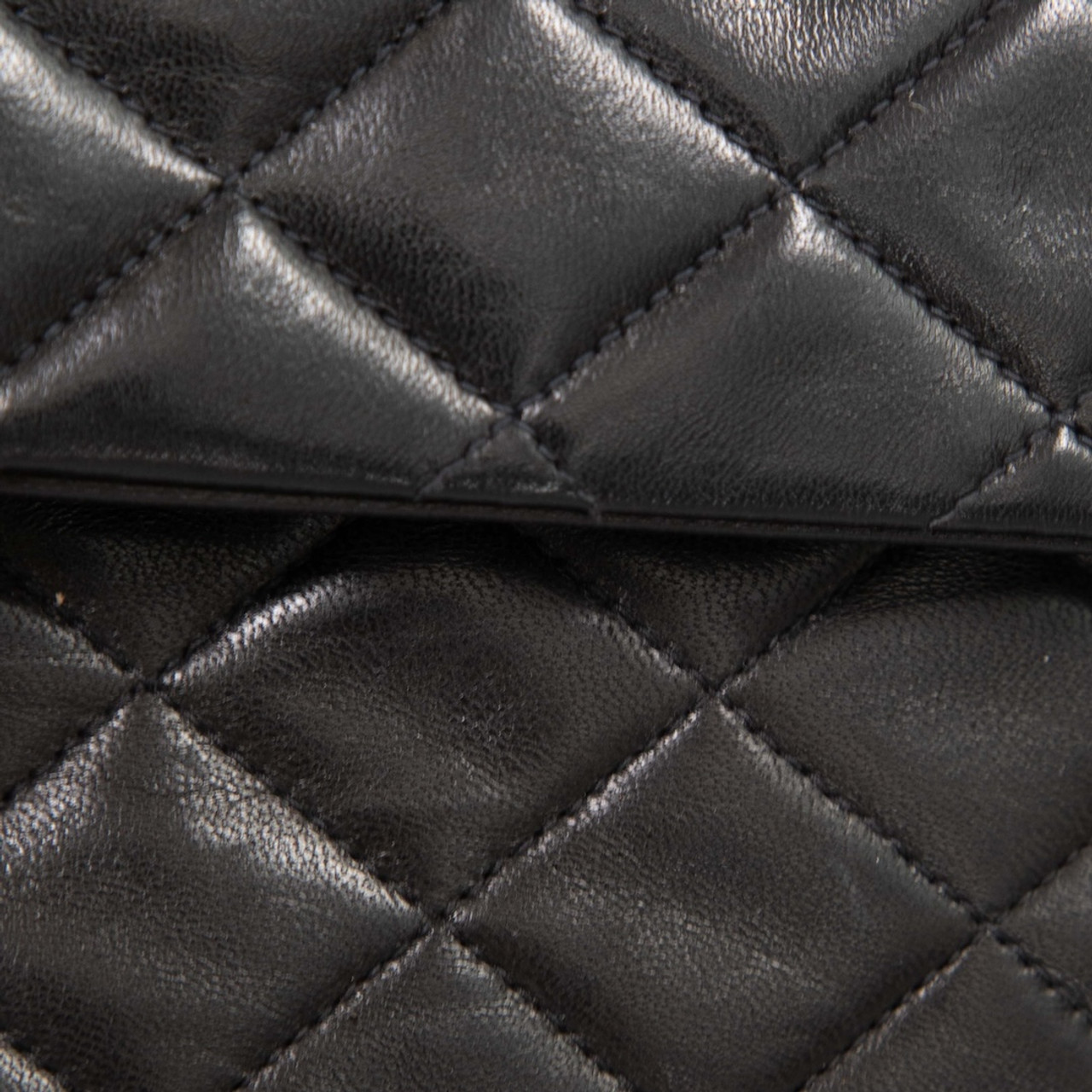 Chanel 1994-1996 Black Lambskin Double Classic Flap Bag