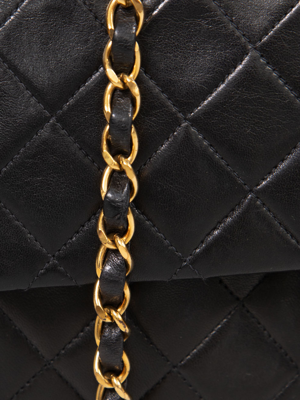 Chanel 1994-1996 Black Lambskin Double Classic Flap Bag