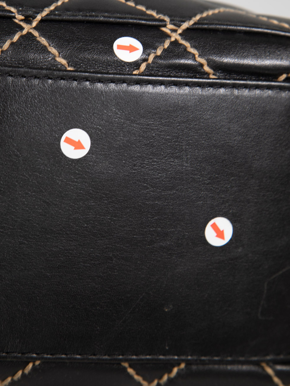 Chanel '02-'03 Black Quilted Leather Wild Stitch Bag